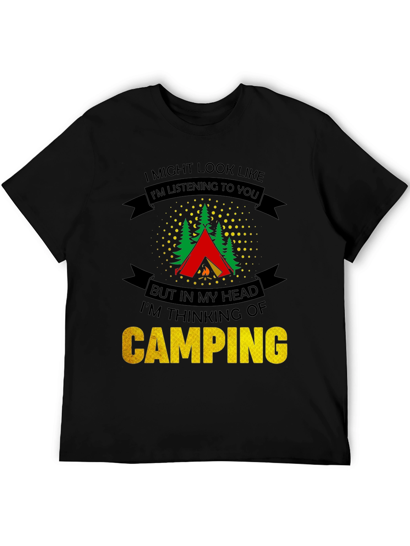 Camping Thoughts T-Shirt - Funny Outdoor Lover Tee