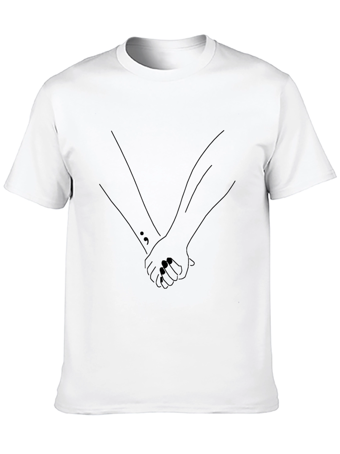 Minimalist Holding Hands Graphic Tee