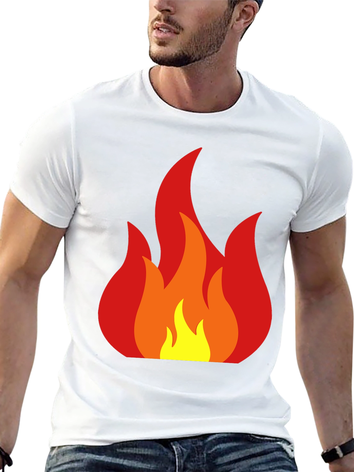 Flame Graphic Black T-Shirt