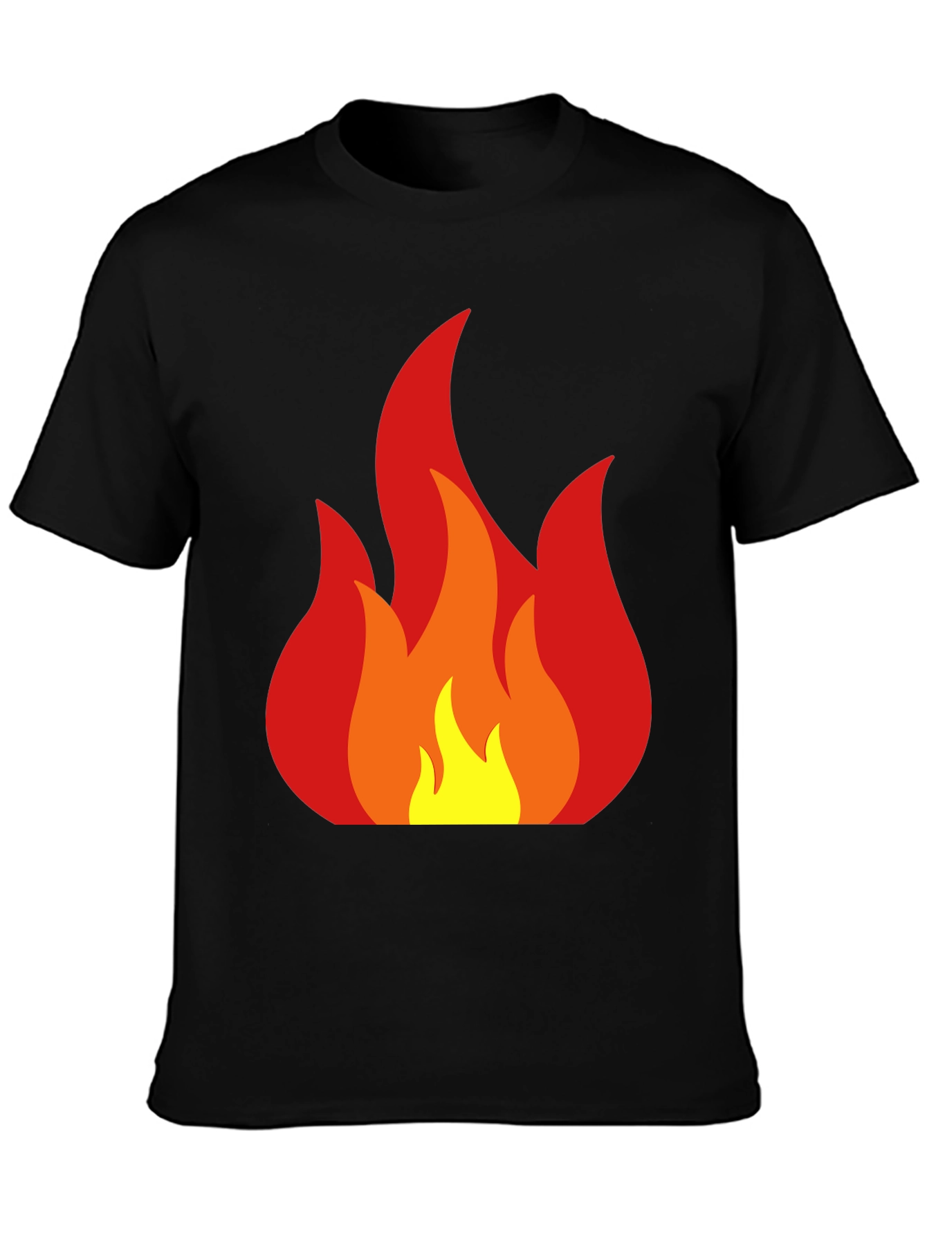 Flame Graphic Black T-Shirt