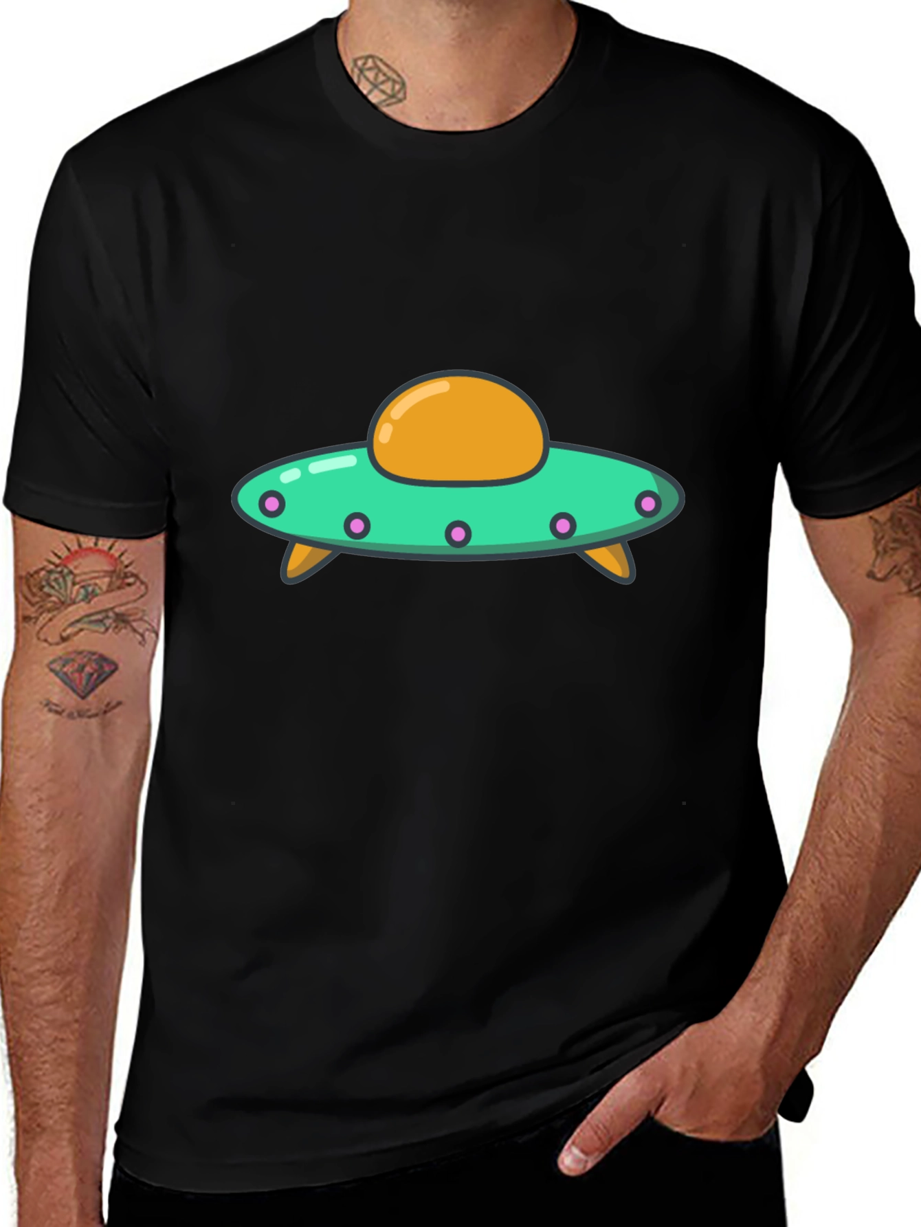UFO Graphic T-Shirt - Fun Alien Spacecraft Design
