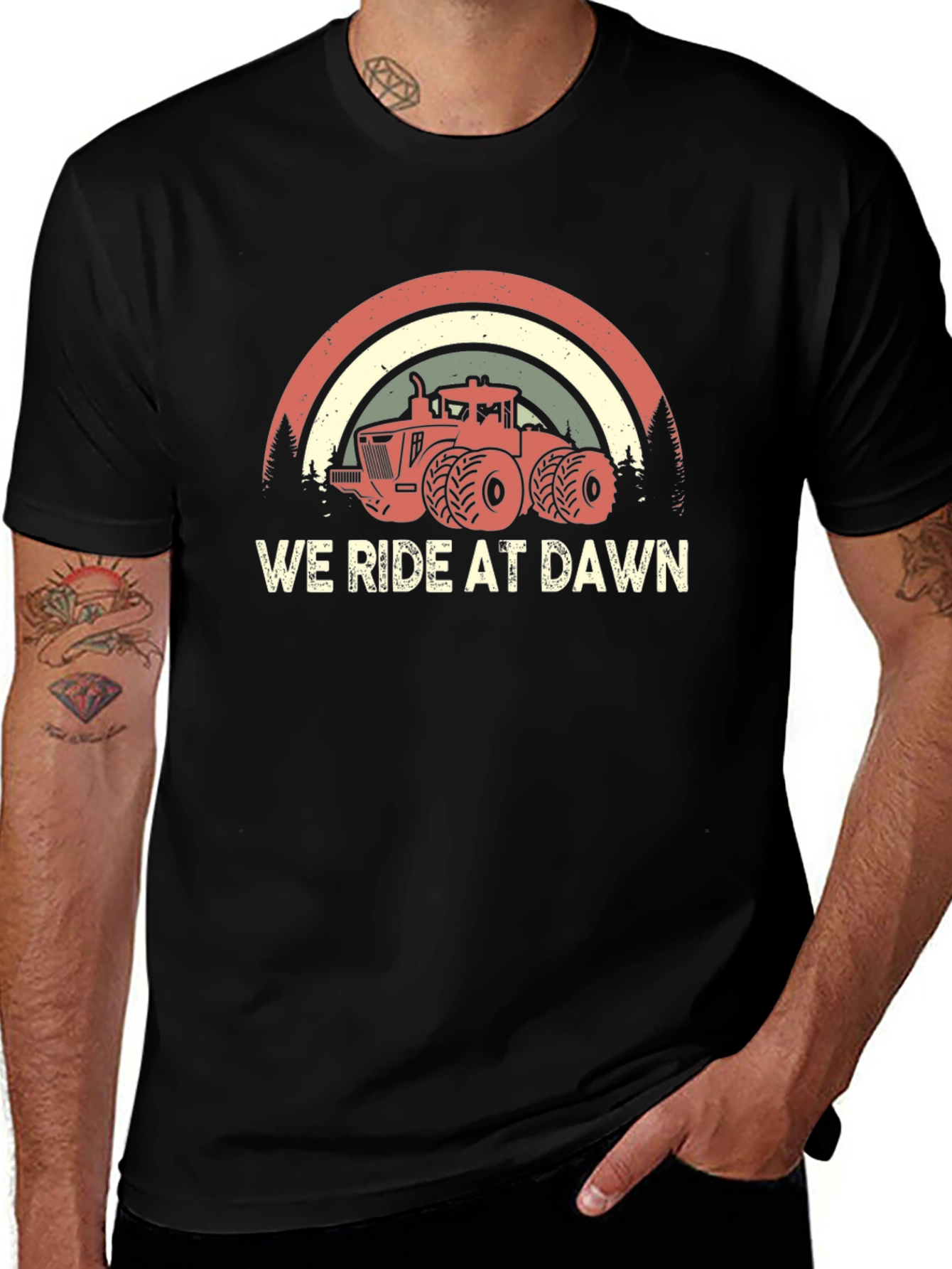 We Ride at Dawn Tractor Tee