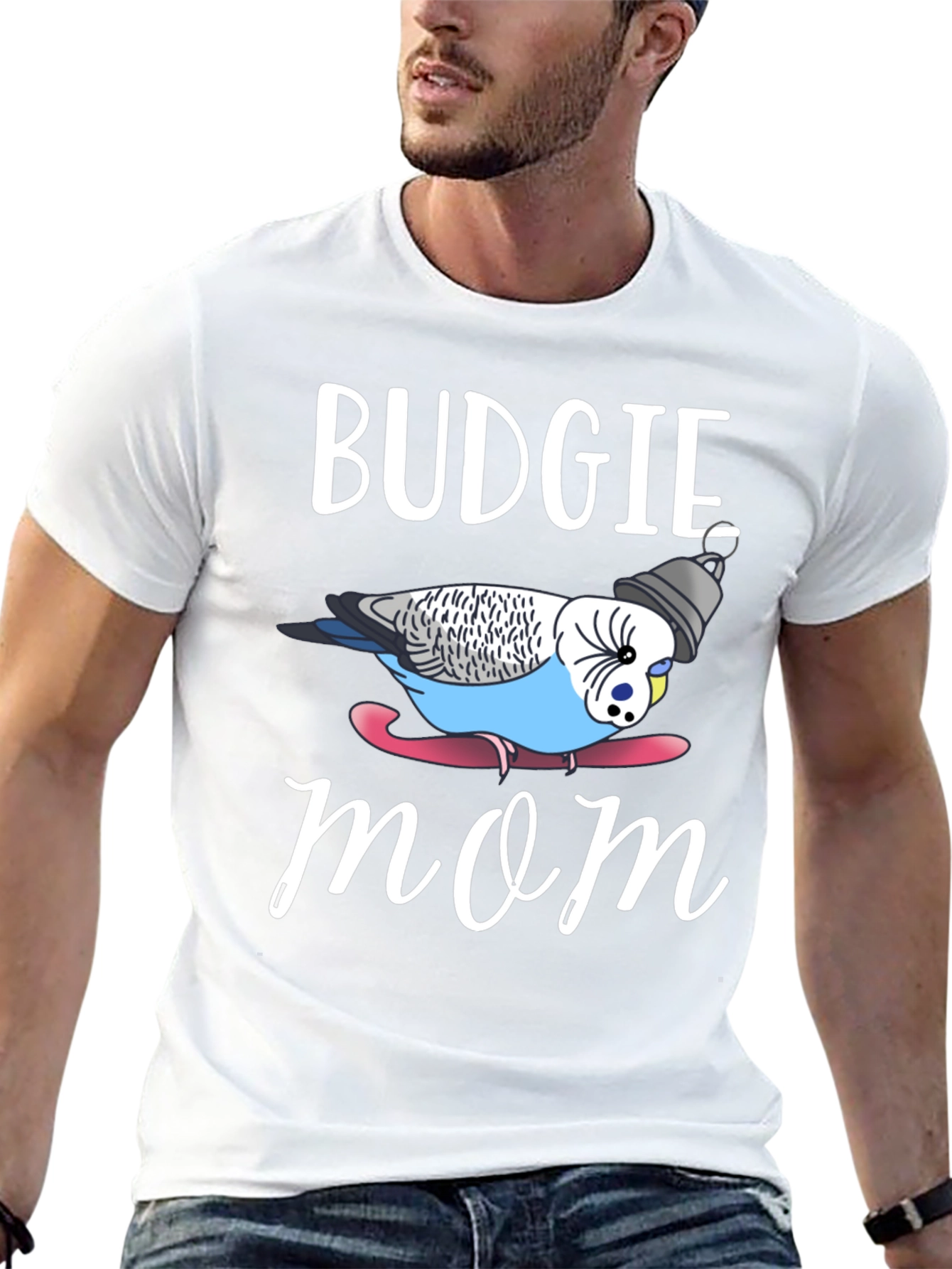 Budgie Mom Graphic T-Shirt - Novelty Bird Lover Tee