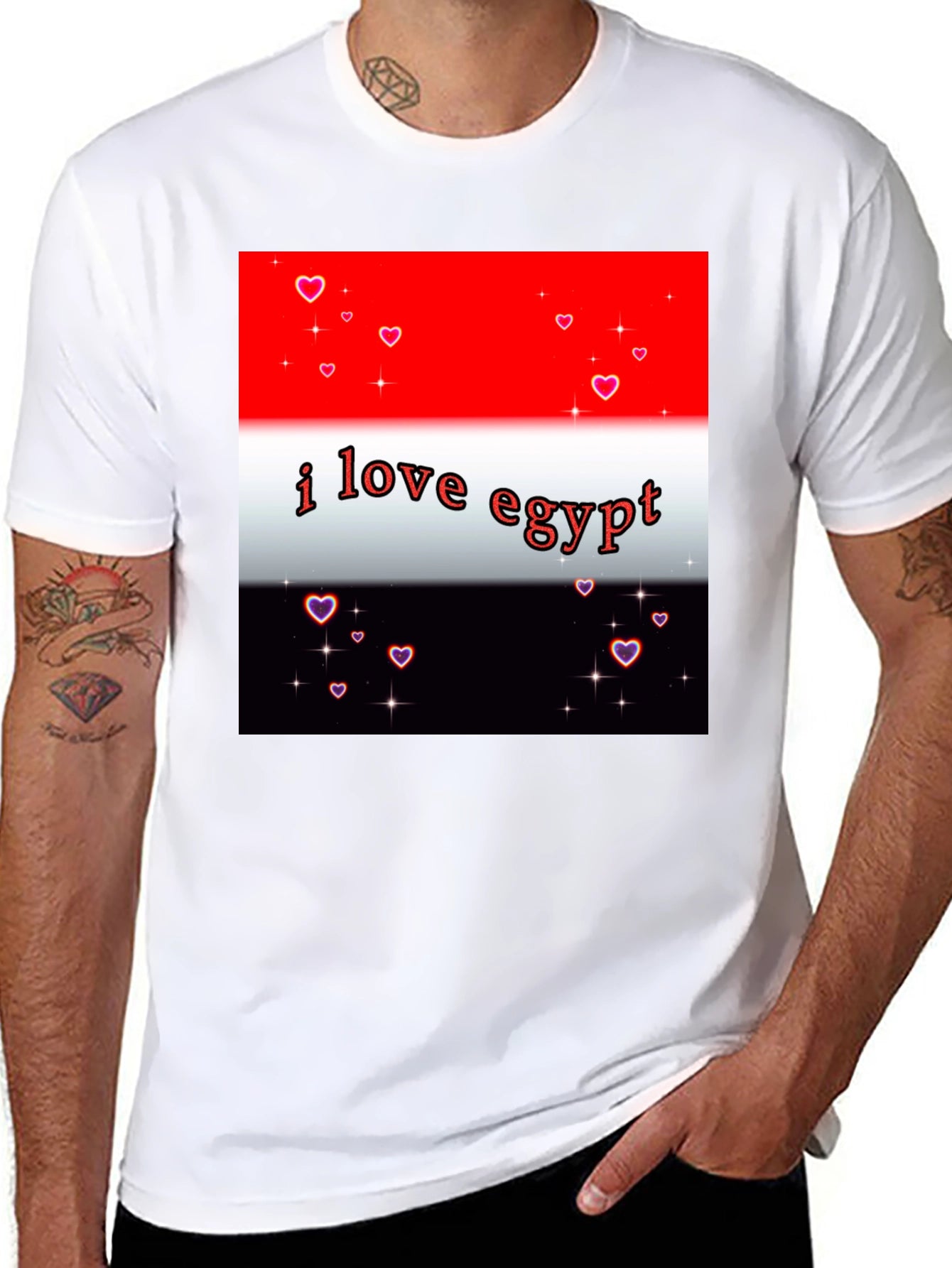 I Love Egypt T-Shirt - Heart Accents