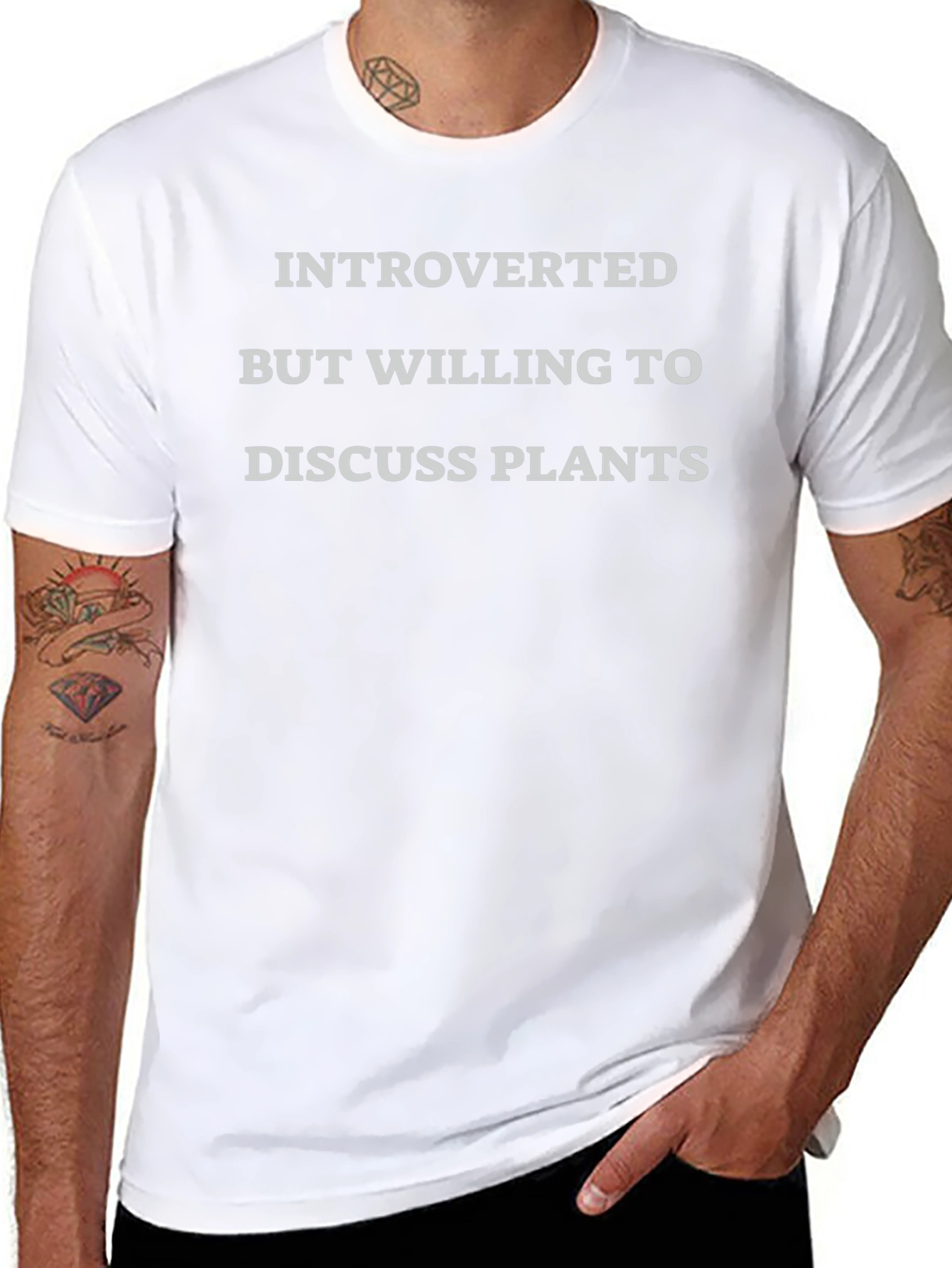 Introverted Plant Lover T-Shirt - Discuss Plants