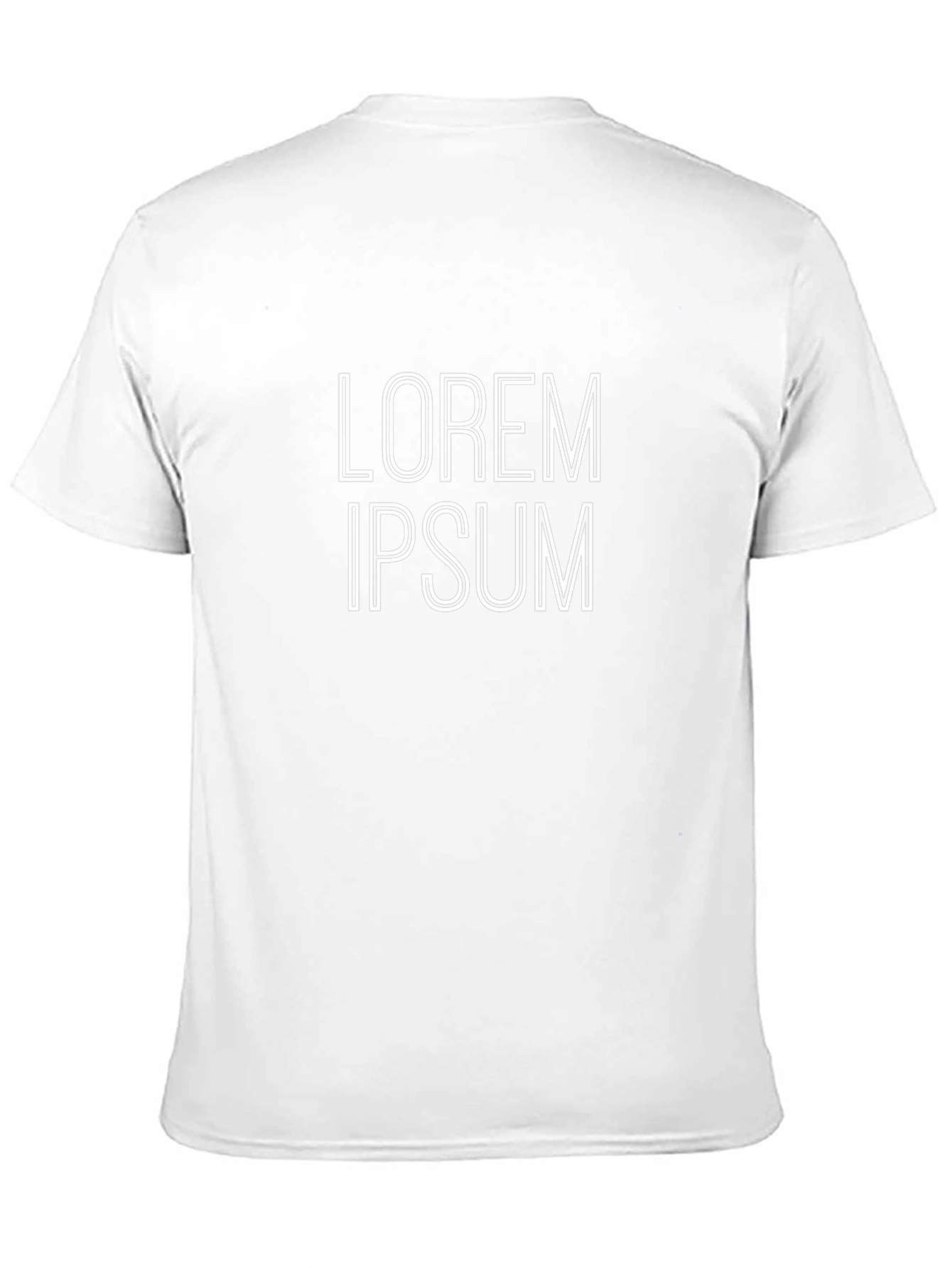 Classic Black T-Shirt with White Lorem Ipsum Design