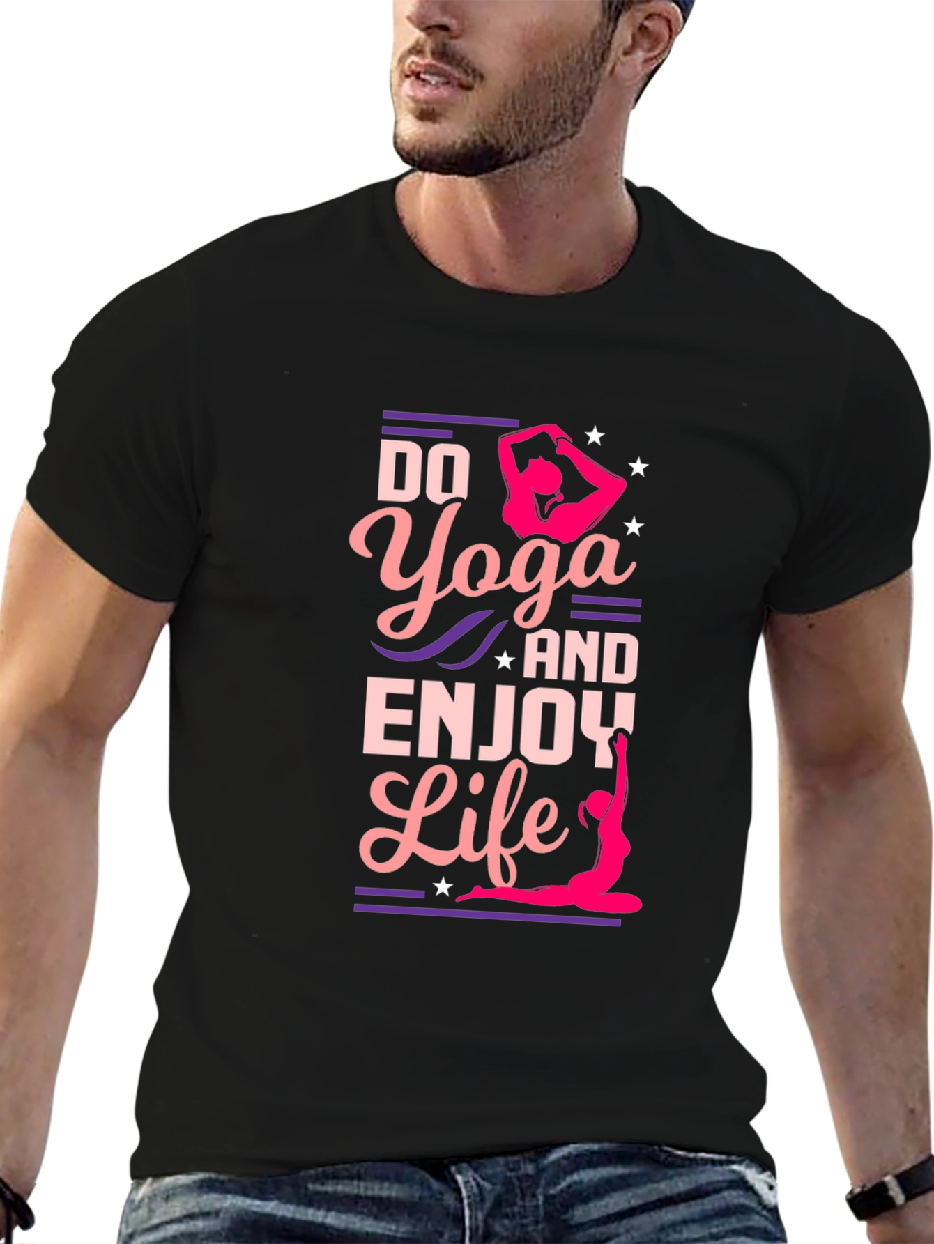 Yoga Life Black Graphic Tee