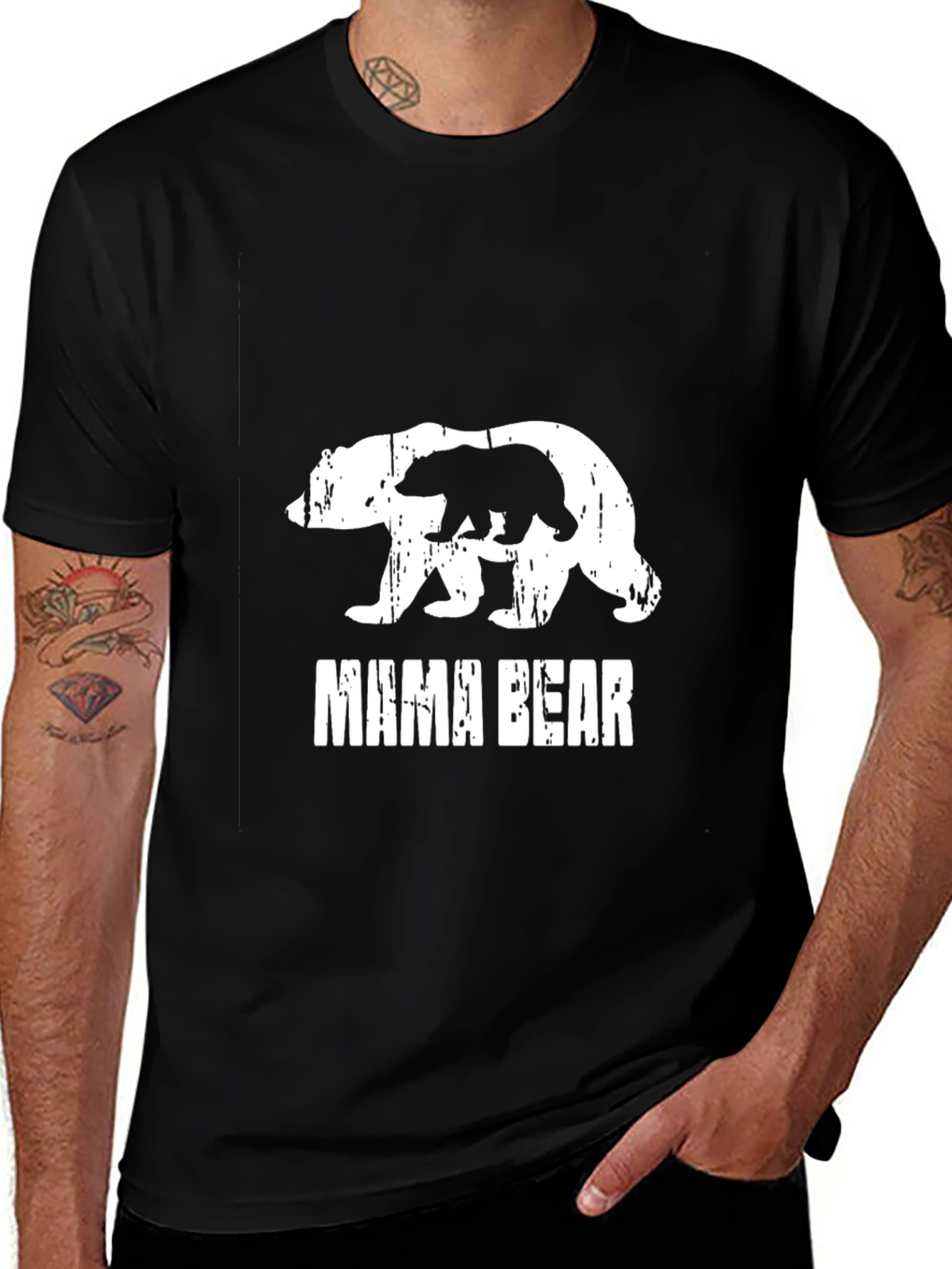 Mama Bear T-Shirt - Distressed Graphic Tee