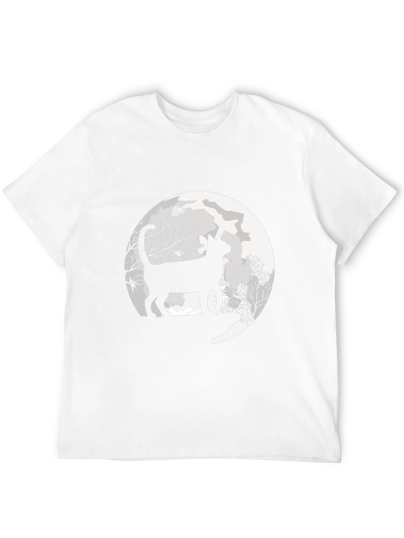 Black Cat Moon Graphic Tee - Unisex