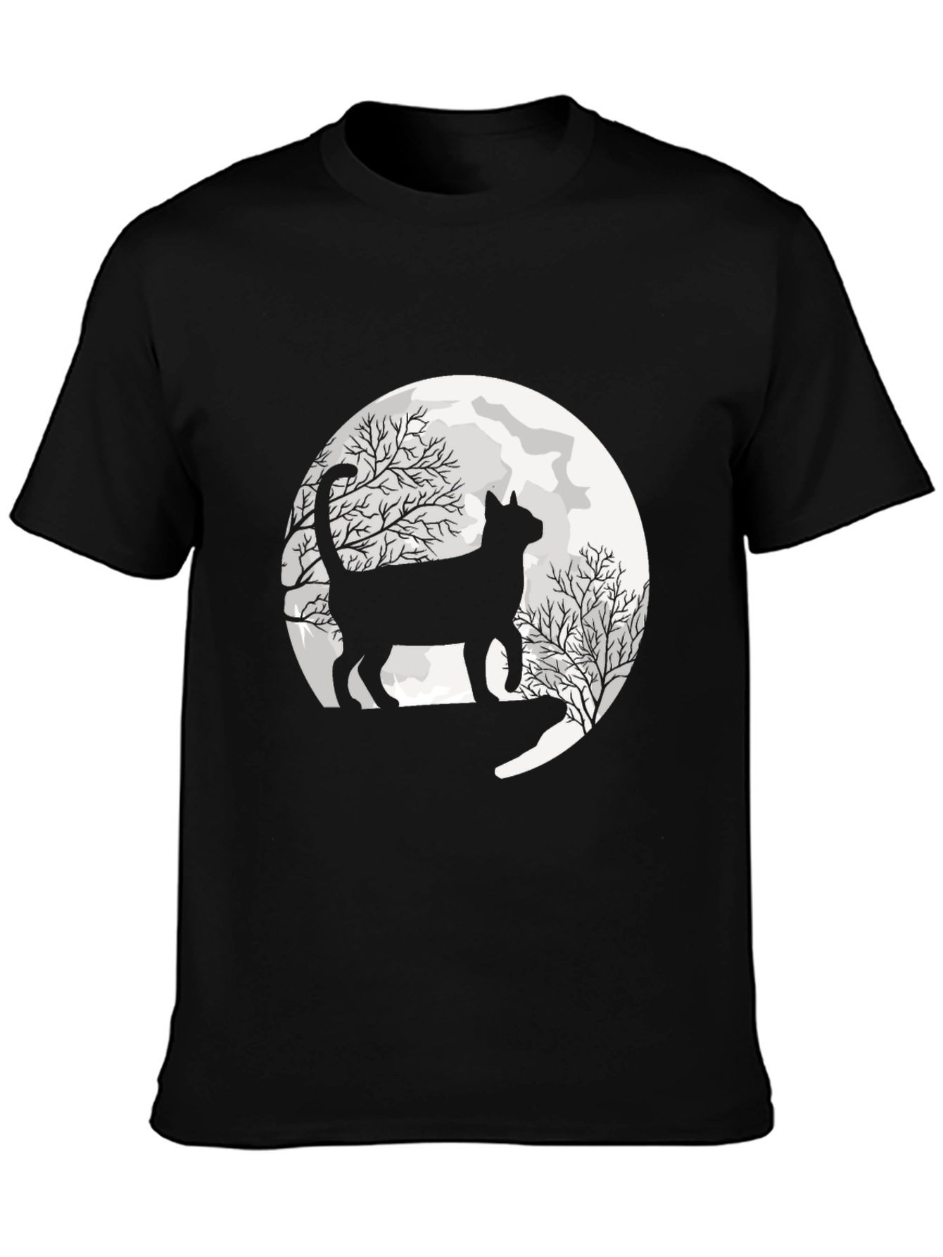 Black Cat Moon Graphic Tee - Unisex