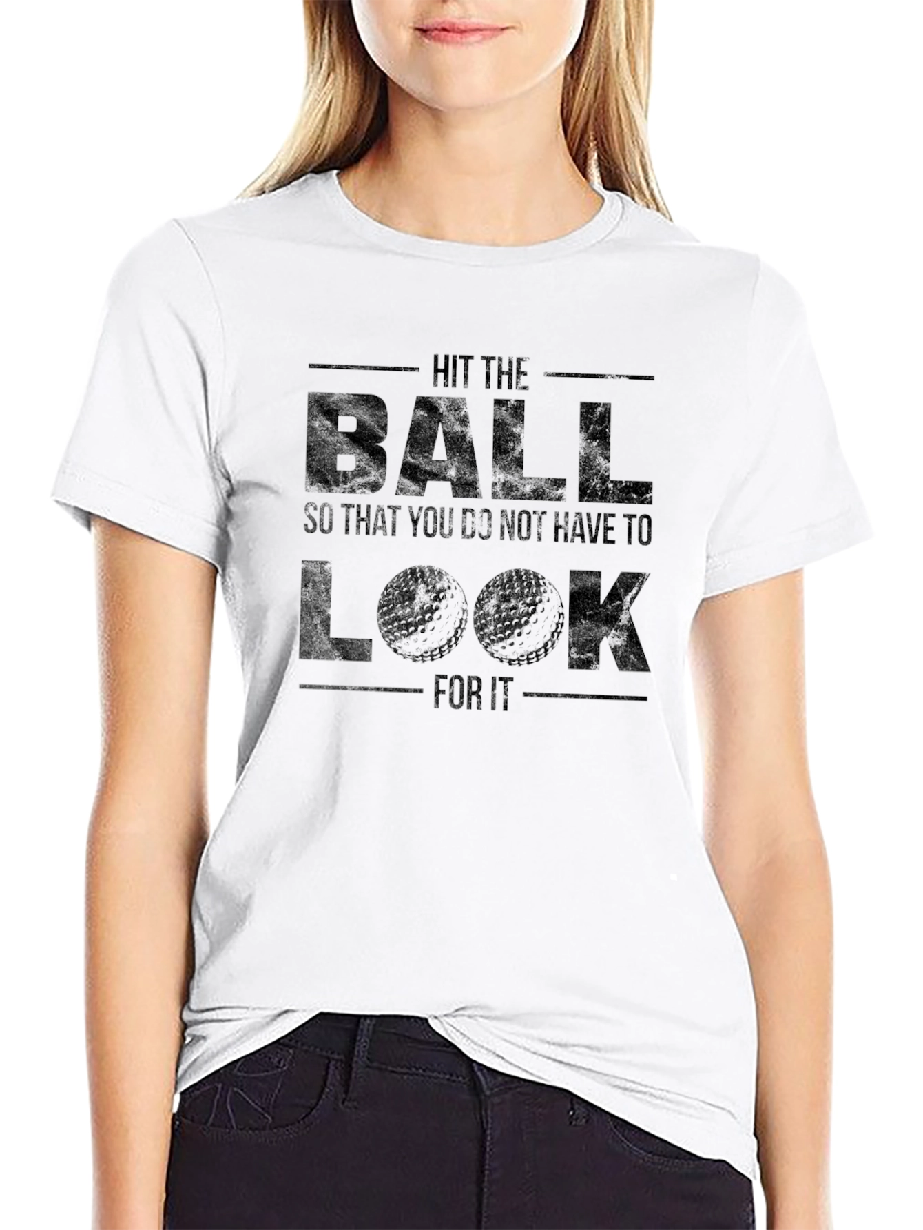 Hit The Ball Golf T-Shirt - Funny Golfer Tee