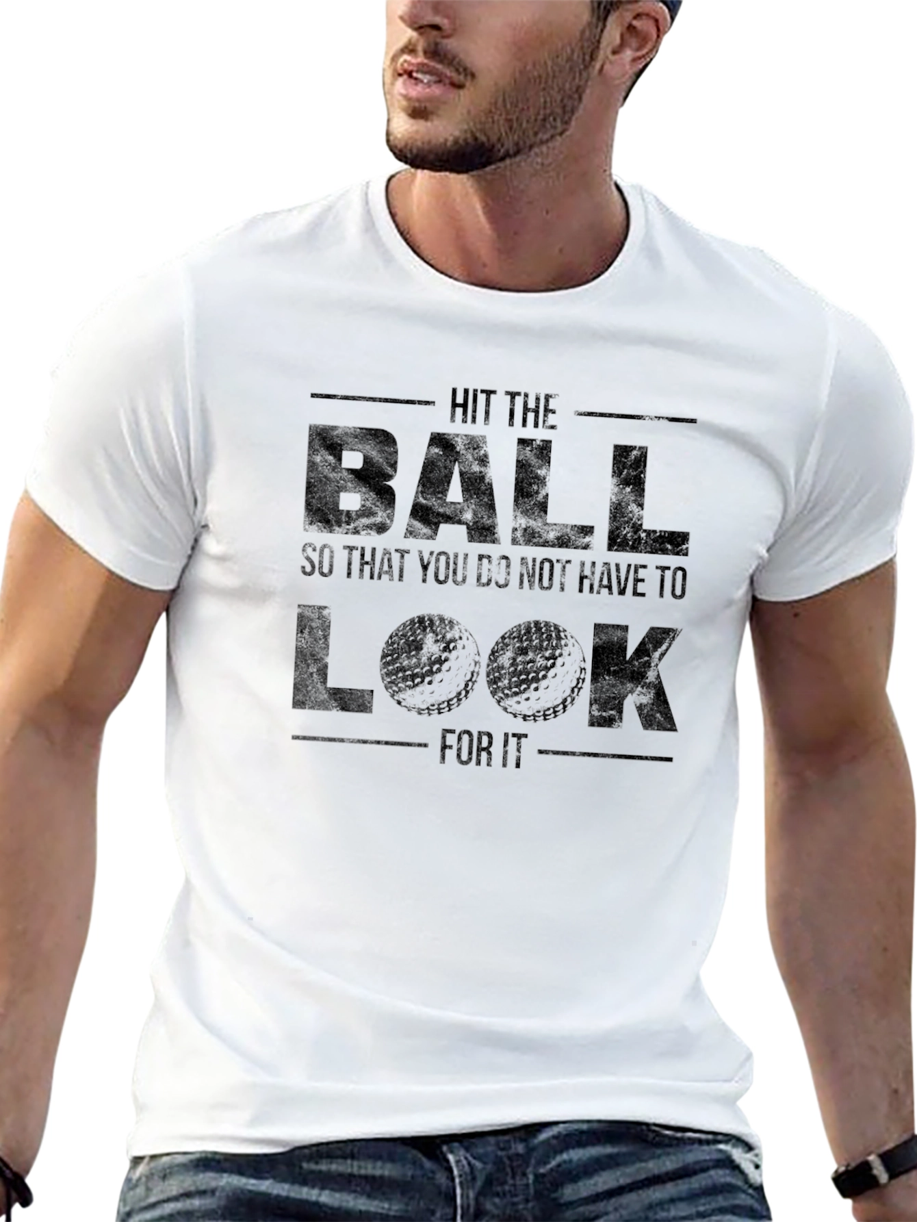 Hit The Ball Golf T-Shirt - Funny Golfer Tee