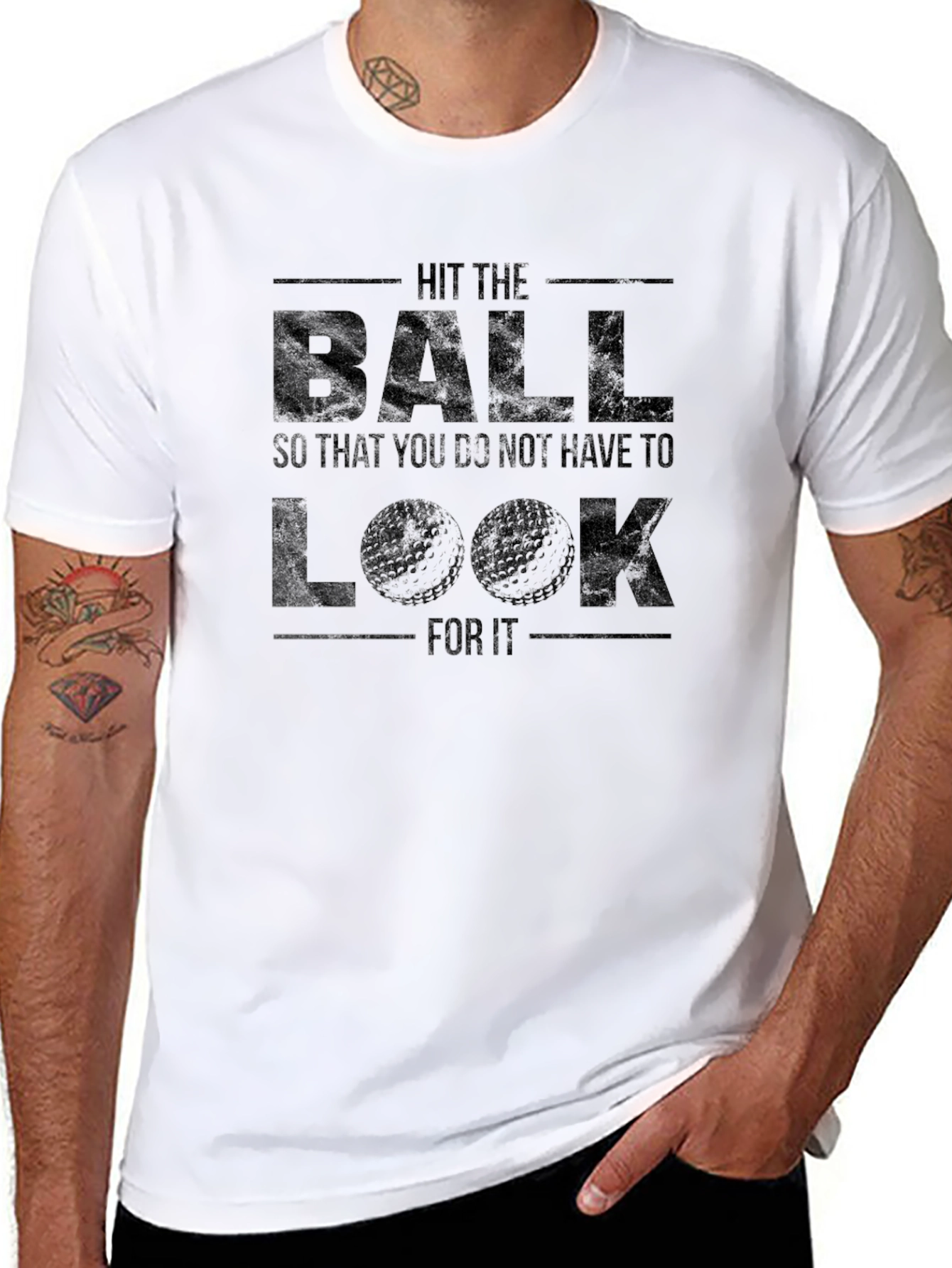 Hit The Ball Golf T-Shirt - Funny Golfer Tee