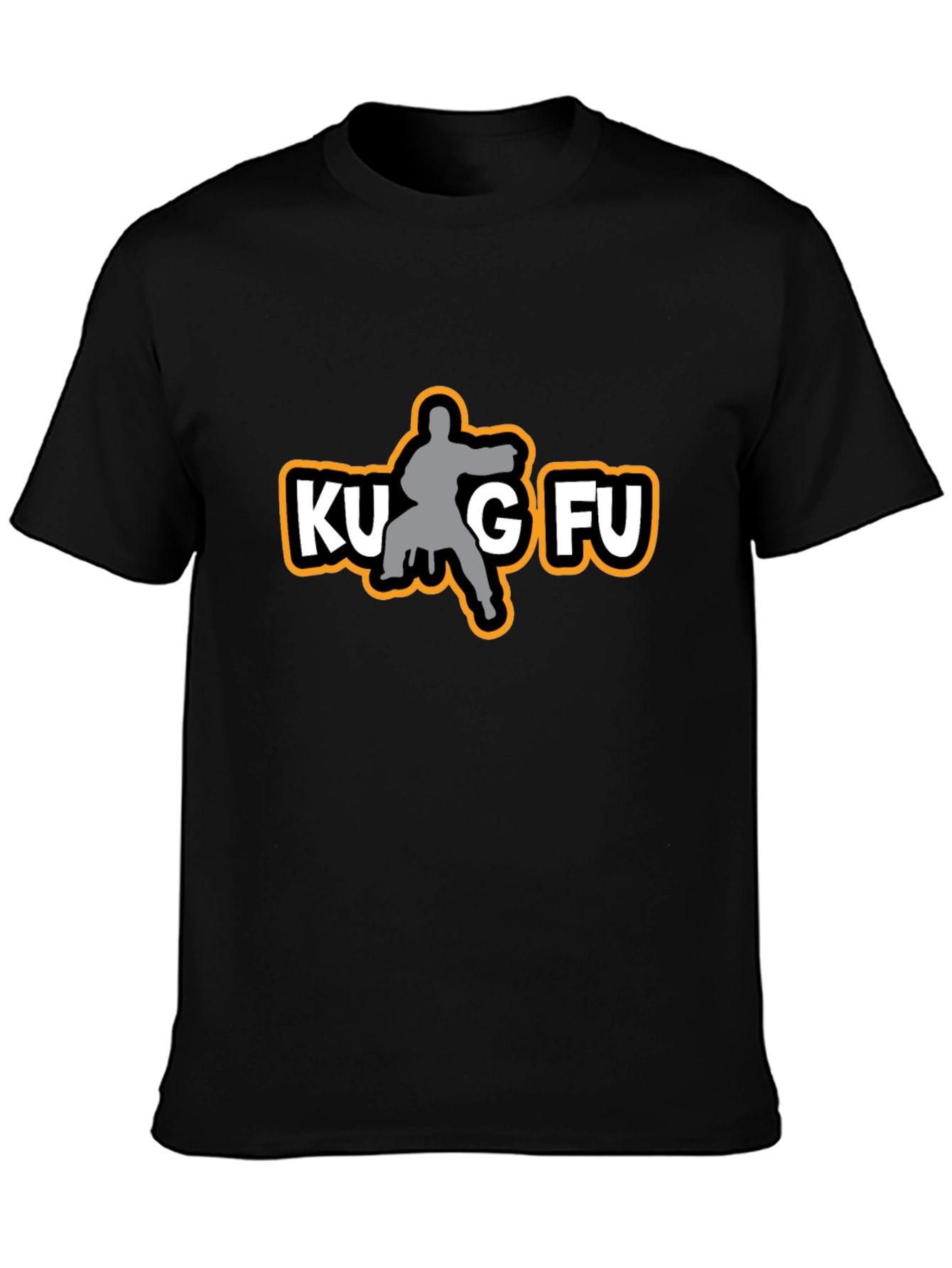 Kung Fu Silhouette Graphic Tee - Black