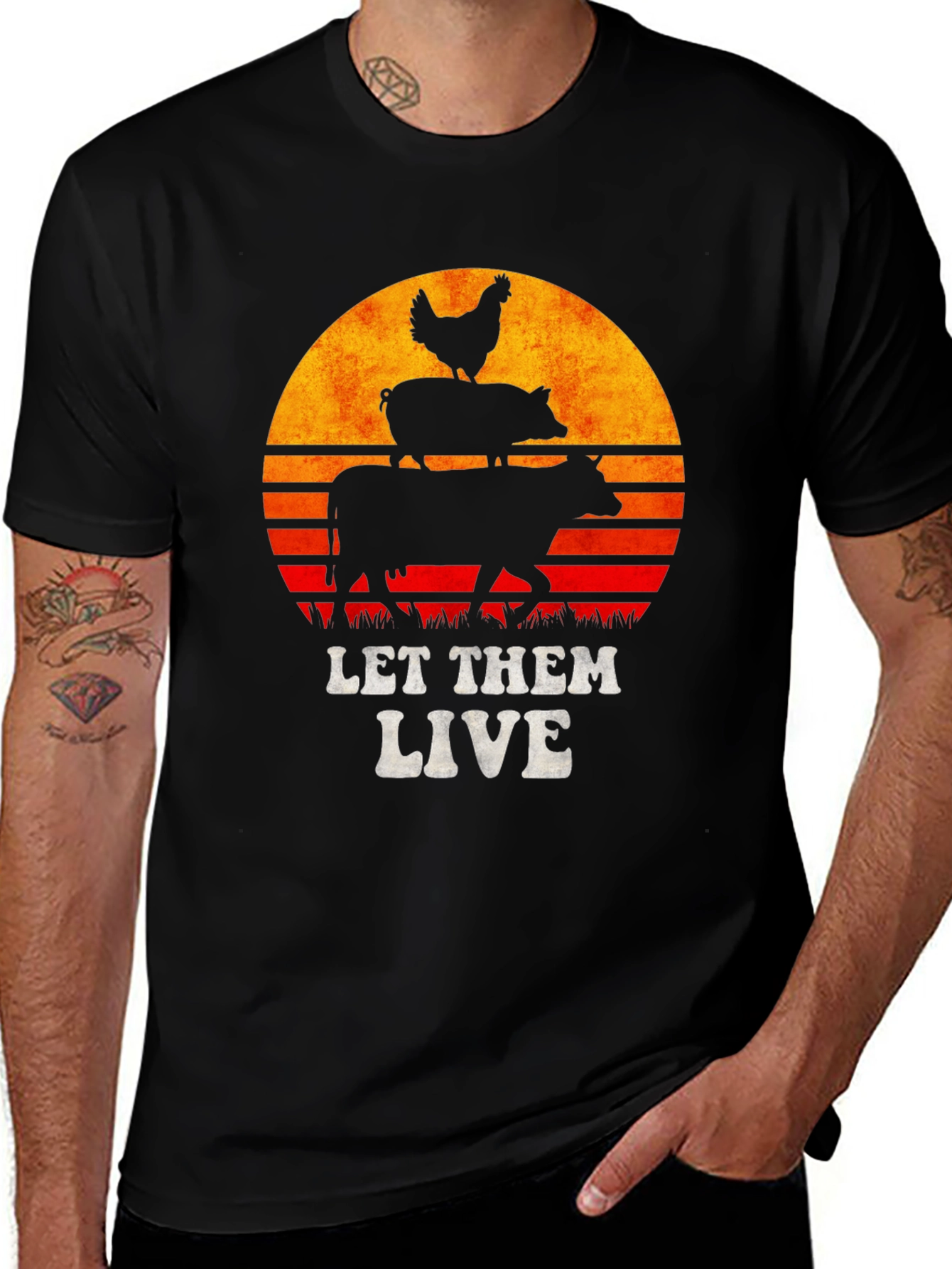 Let Them Live T-Shirt - Vegan Animal Rights Tee
