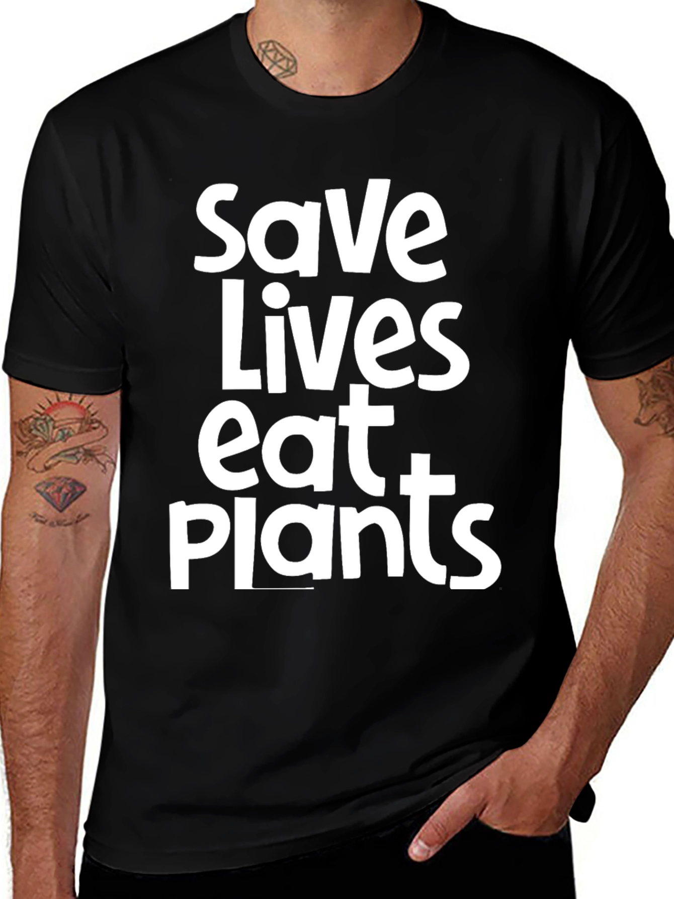 Save Lives Eat Plants Graphic Tee