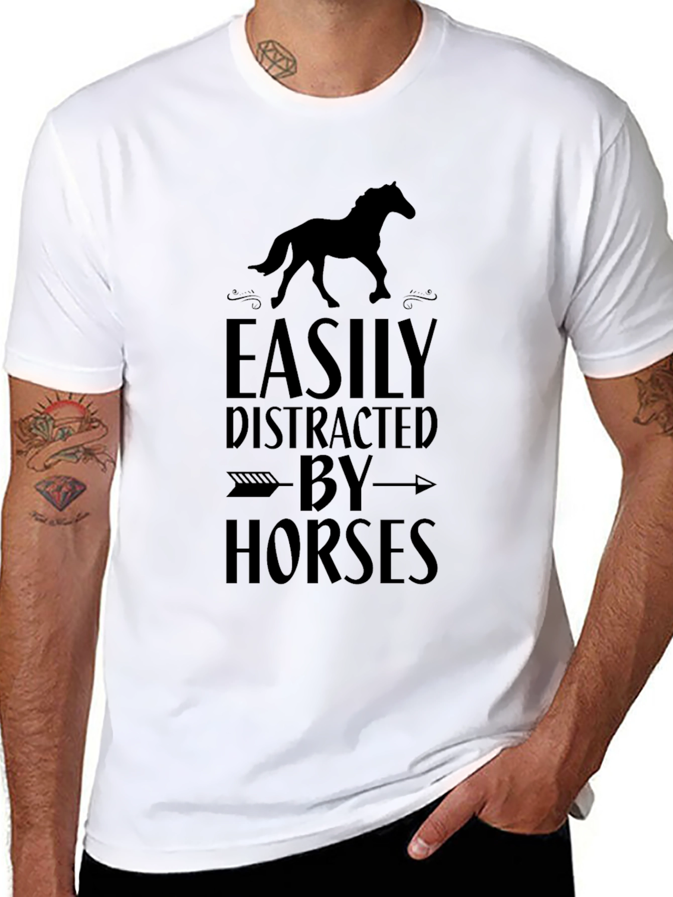 Easily Distracted by Horses Graphic Tee