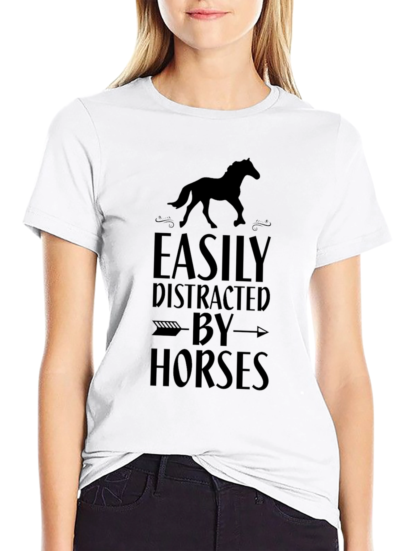 Easily Distracted by Horses Graphic Tee