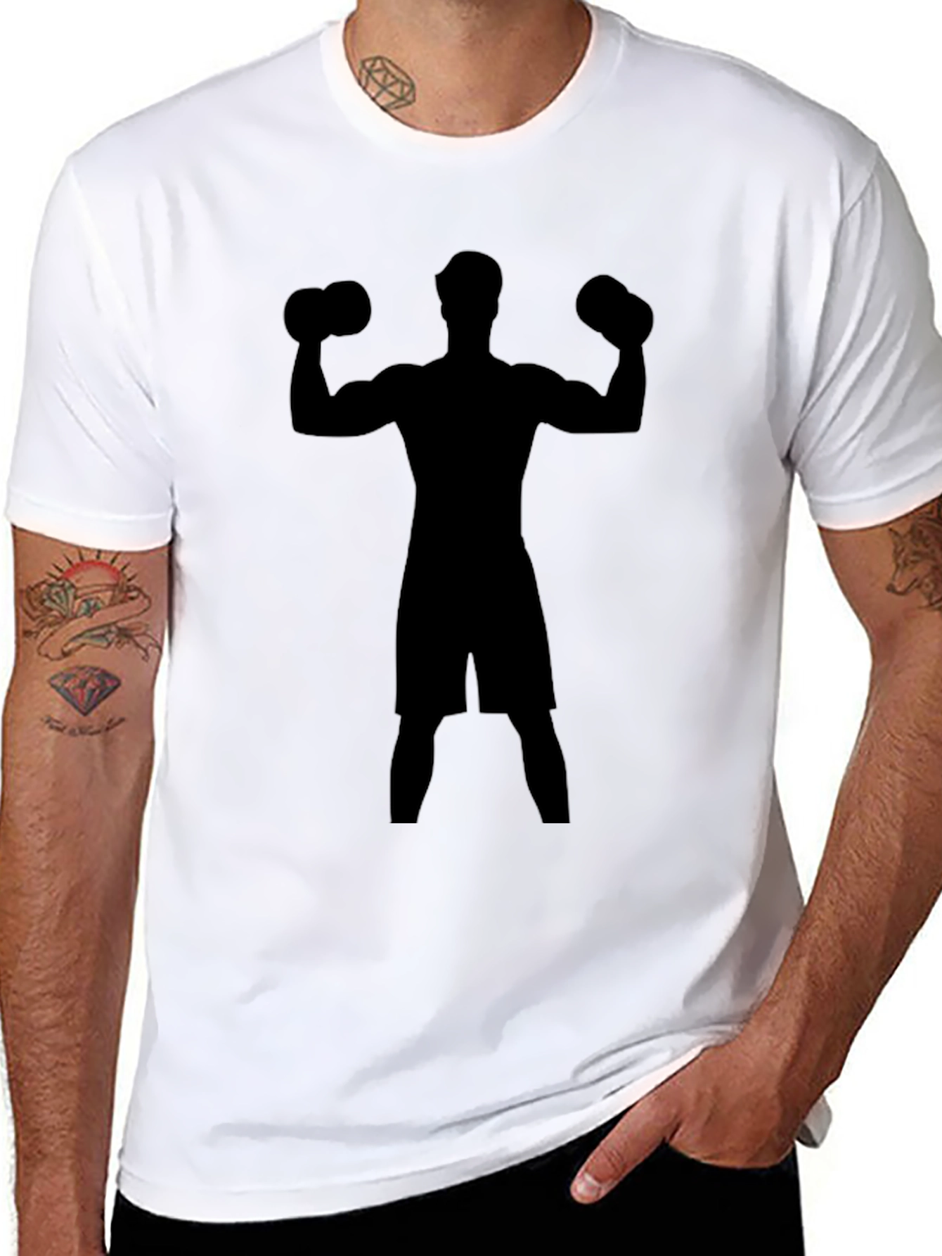 Boxer Silhouette Black T-Shirt