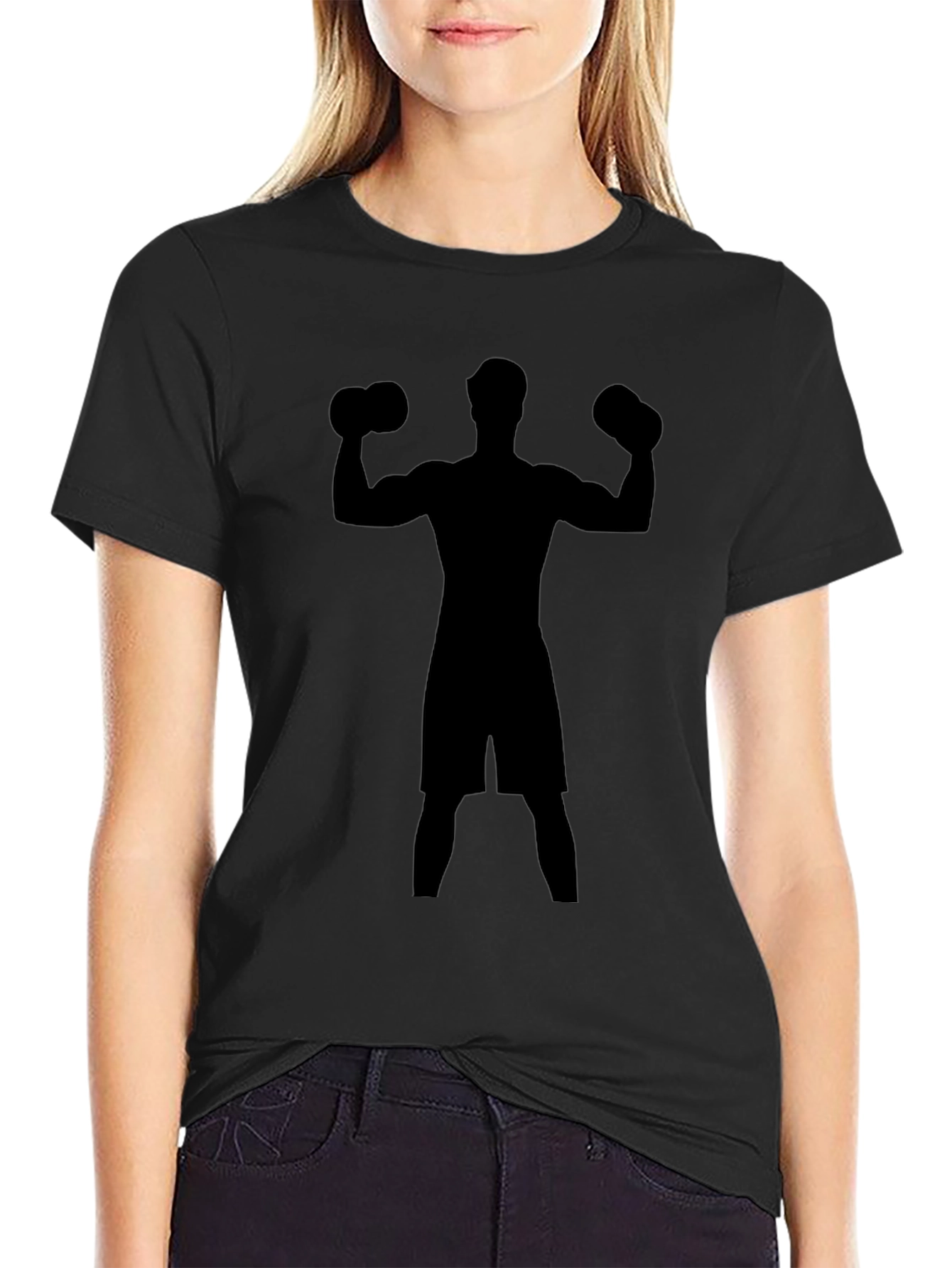 Boxer Silhouette Black T-Shirt
