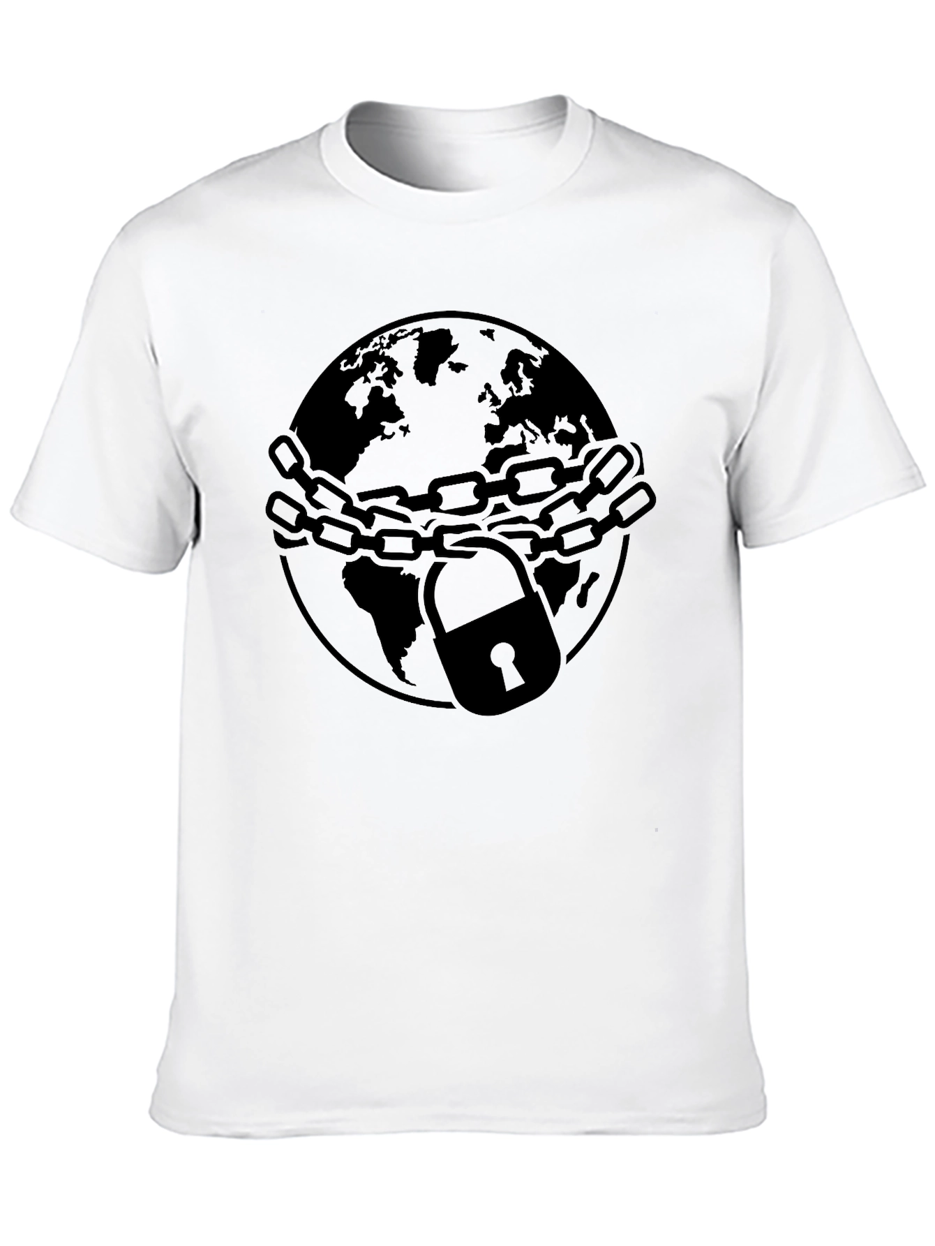 Locked World Graphic T-Shirt - Black