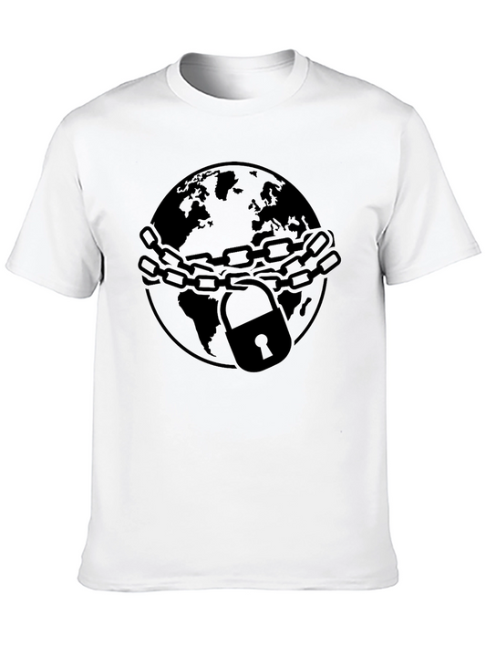 Locked World Graphic T-Shirt - Black