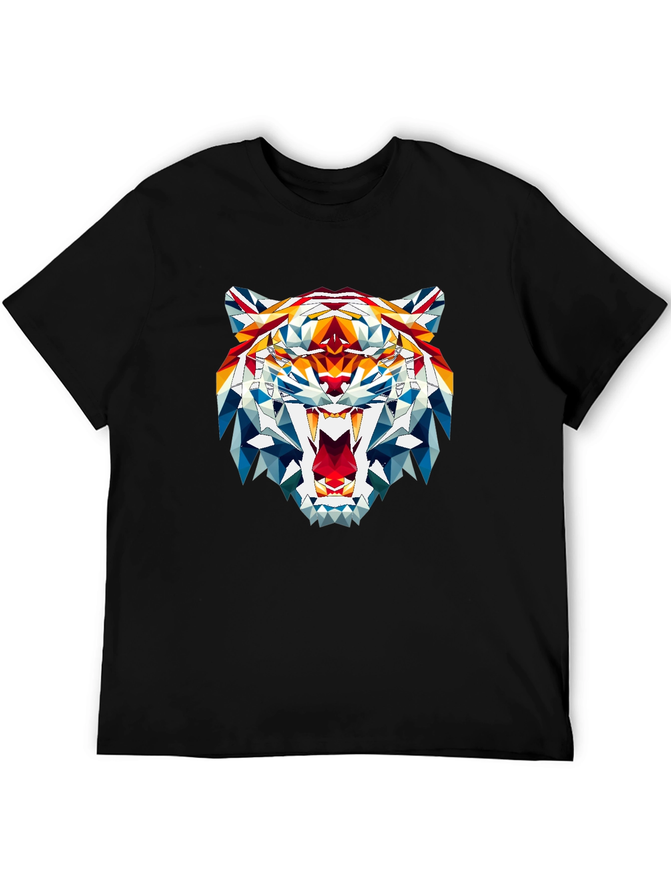 Geometric Tiger Graphic Tee - Fierce Style