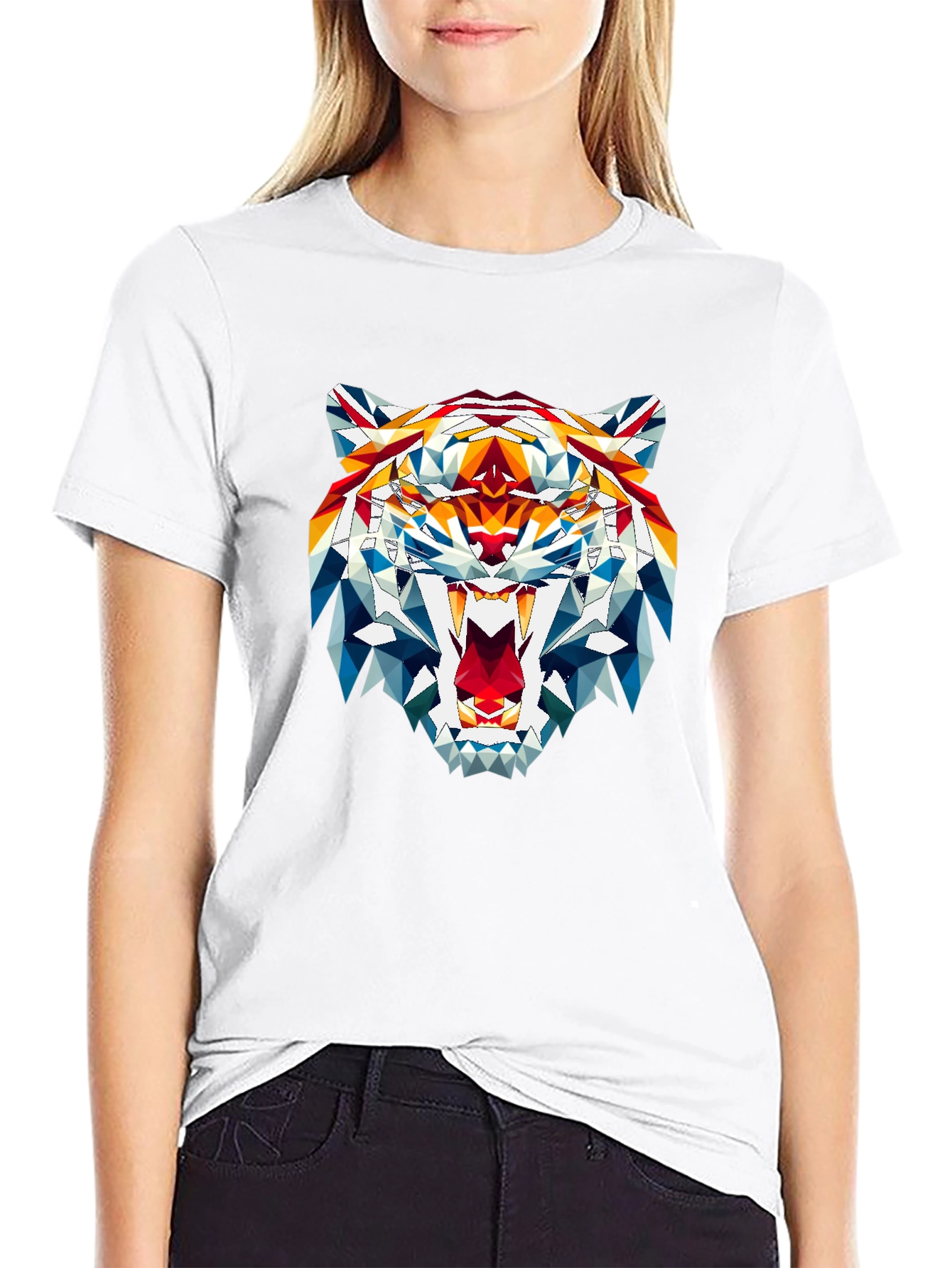 Geometric Tiger Graphic Tee - Fierce Style