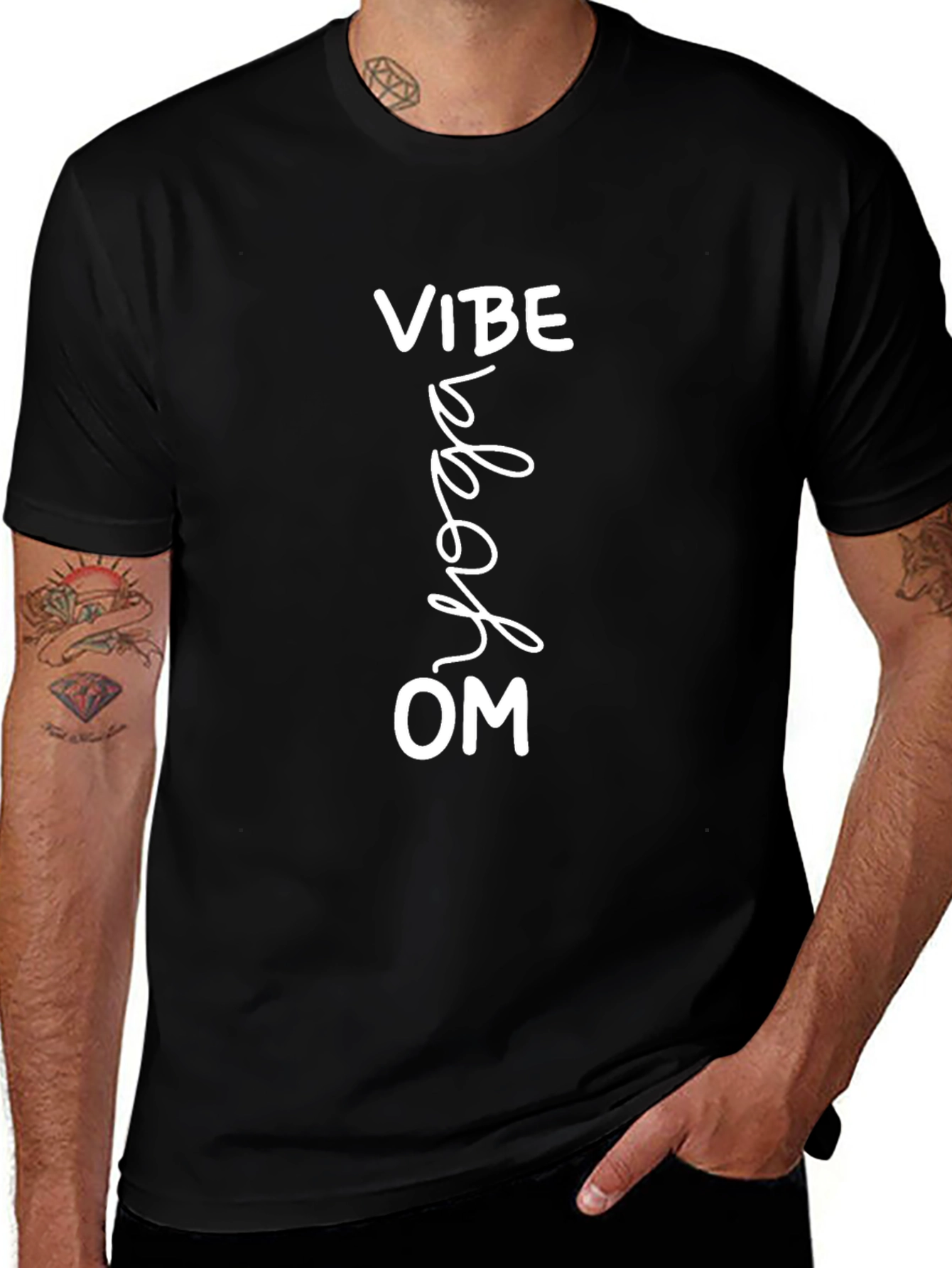 Yoga Vibe Graphic Tee - Black