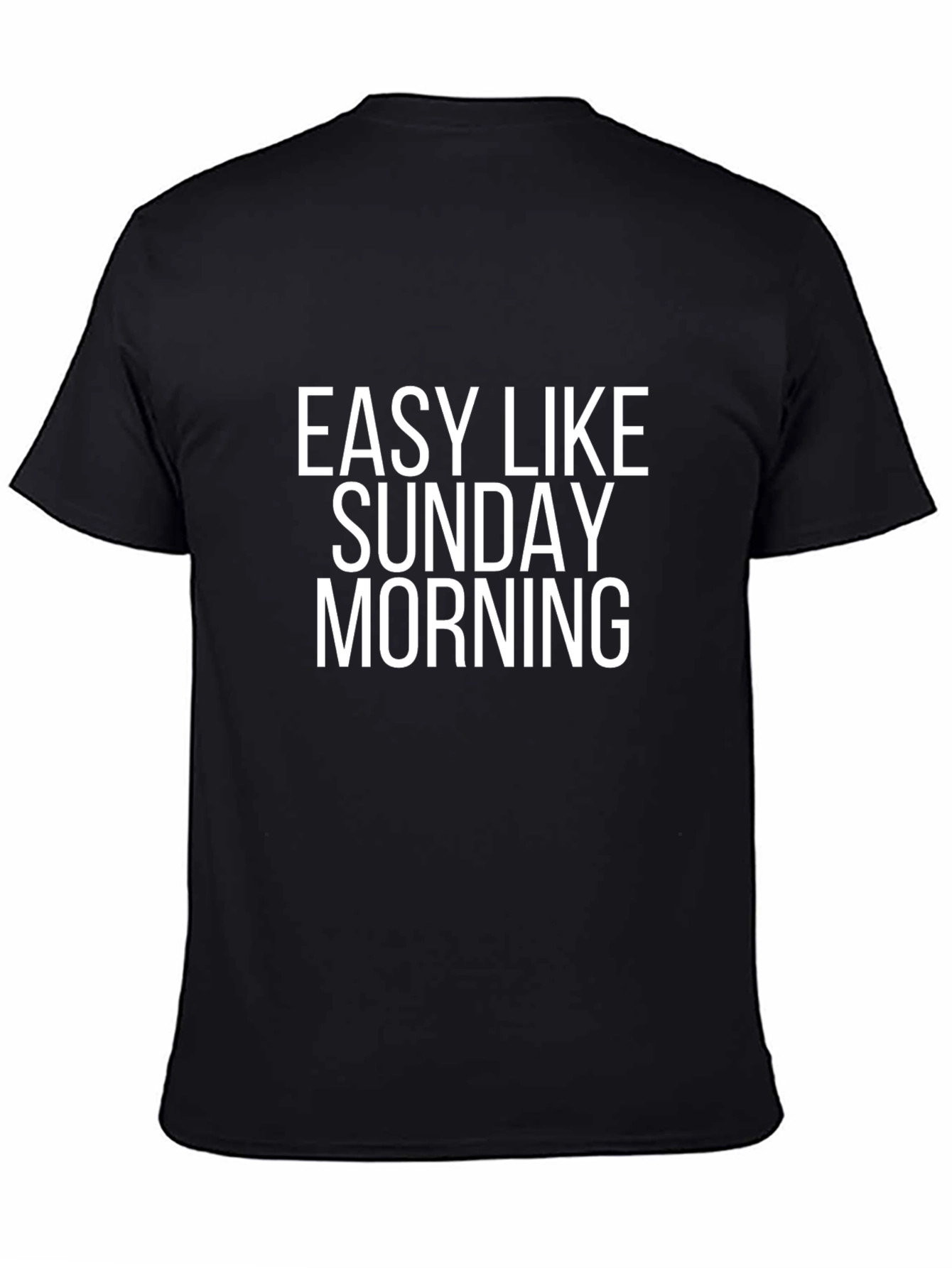 Easy Like Sunday Morning Black Tee