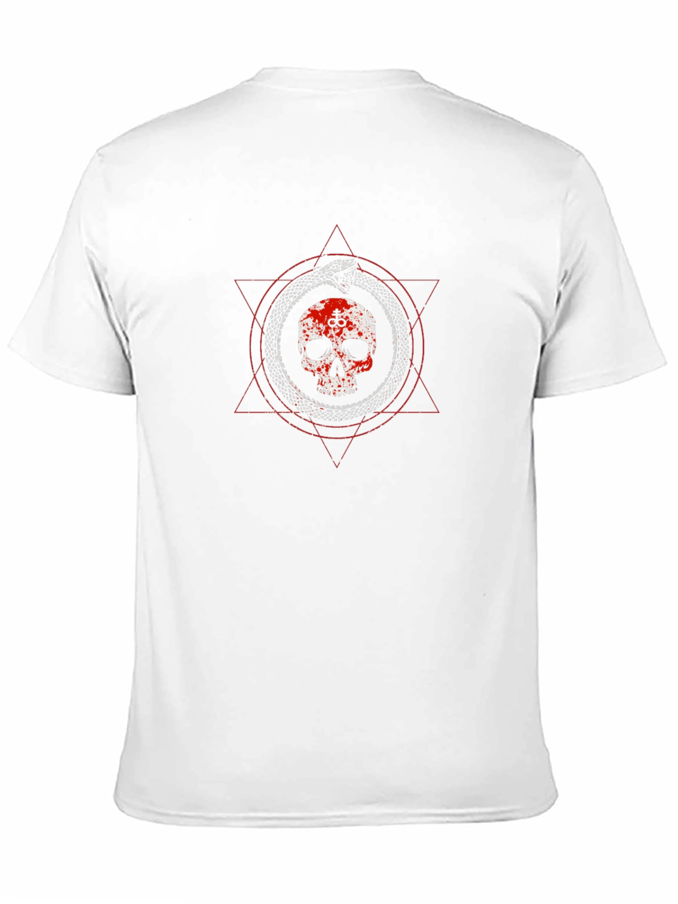 Skull Ouroboros Graphic T-Shirt - Black