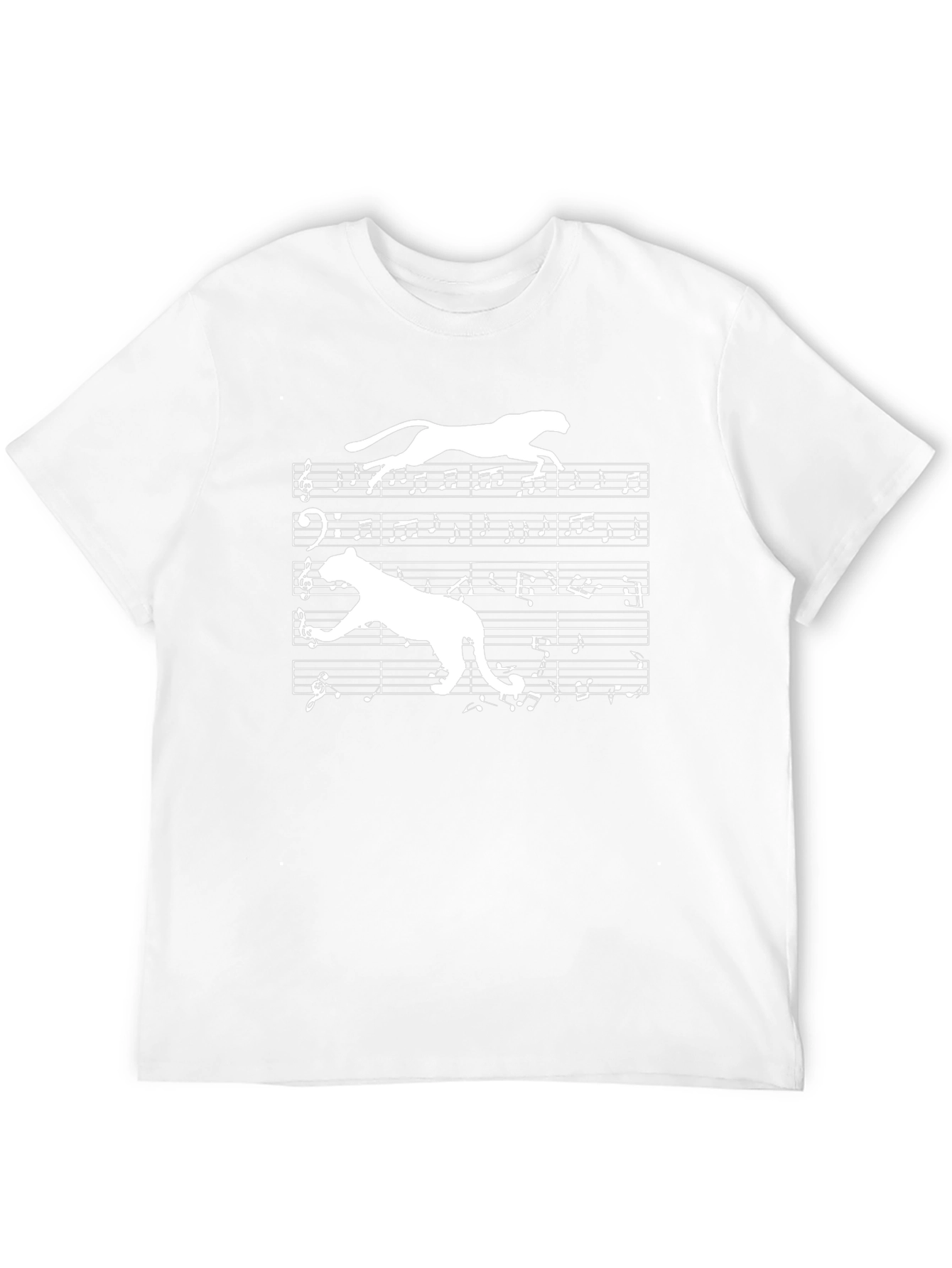 Musical Cheetah Graphic Tee - Unique Design