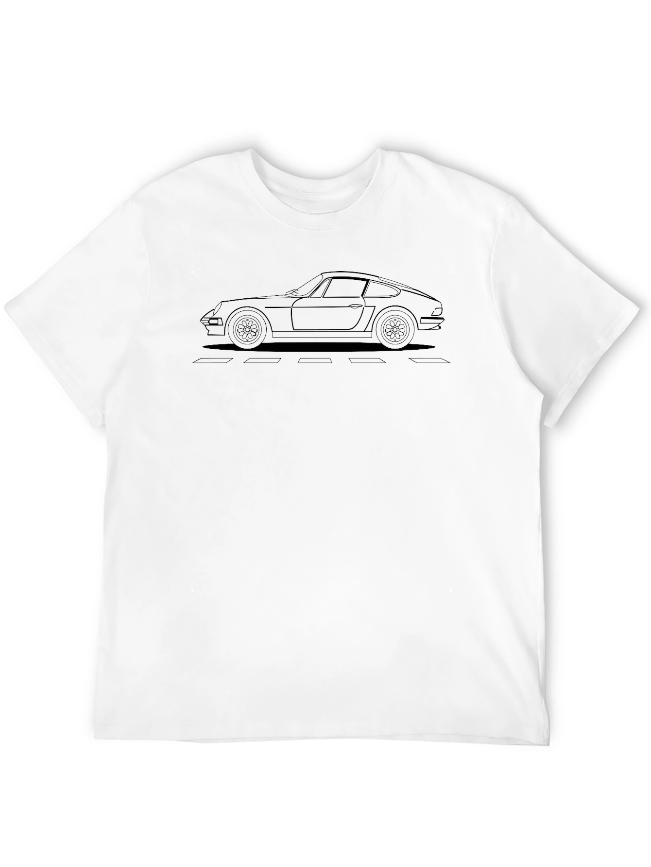 Classic Car Outline Black T-Shirt