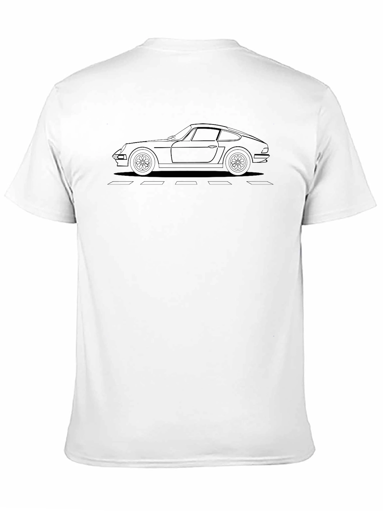 Classic Car Outline Black T-Shirt