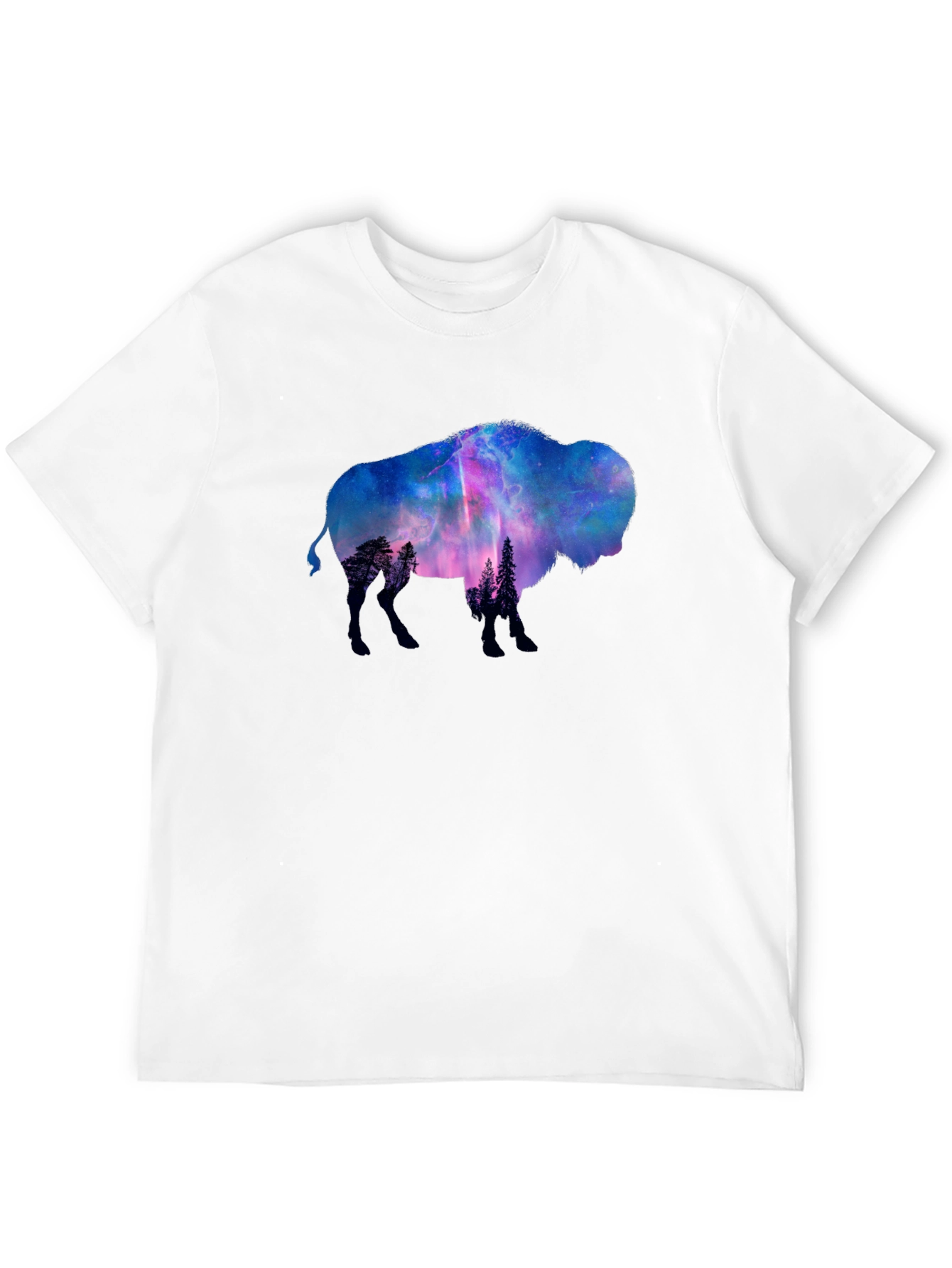 Bison Galaxy Graphic T-Shirt - Black