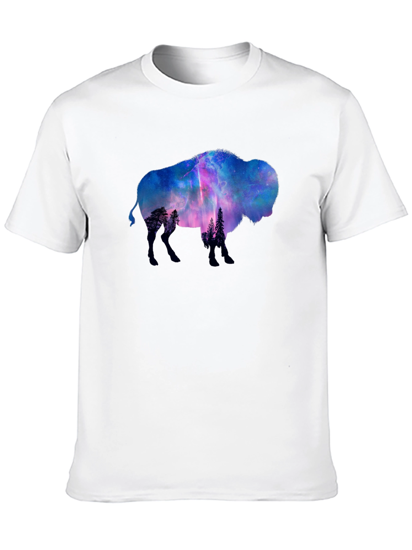 Bison Galaxy Graphic T-Shirt - Black