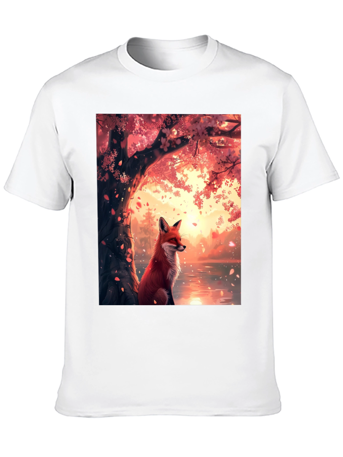 Fox and Cherry Blossom T-Shirt