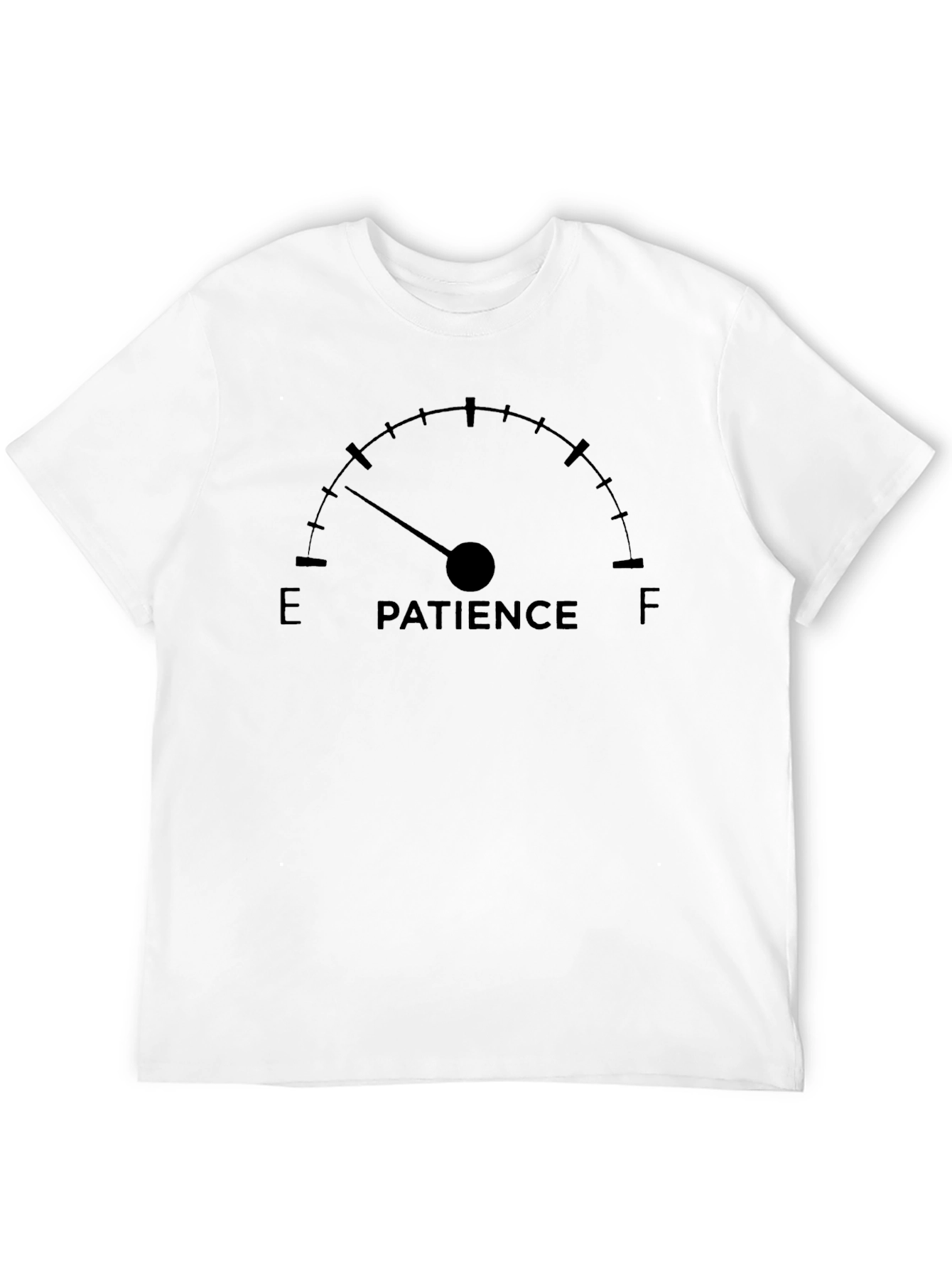 Patience Level Gauge Graphic T-Shirt - Black