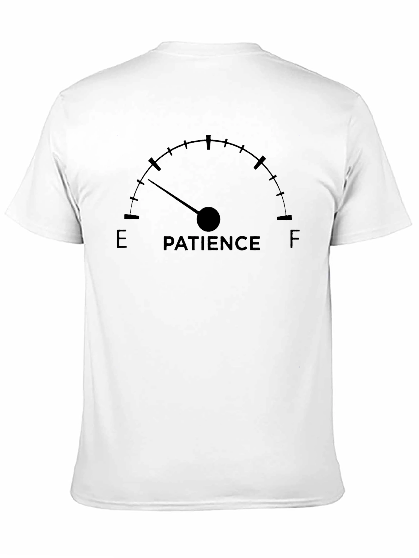 Patience Level Gauge Graphic T-Shirt - Black