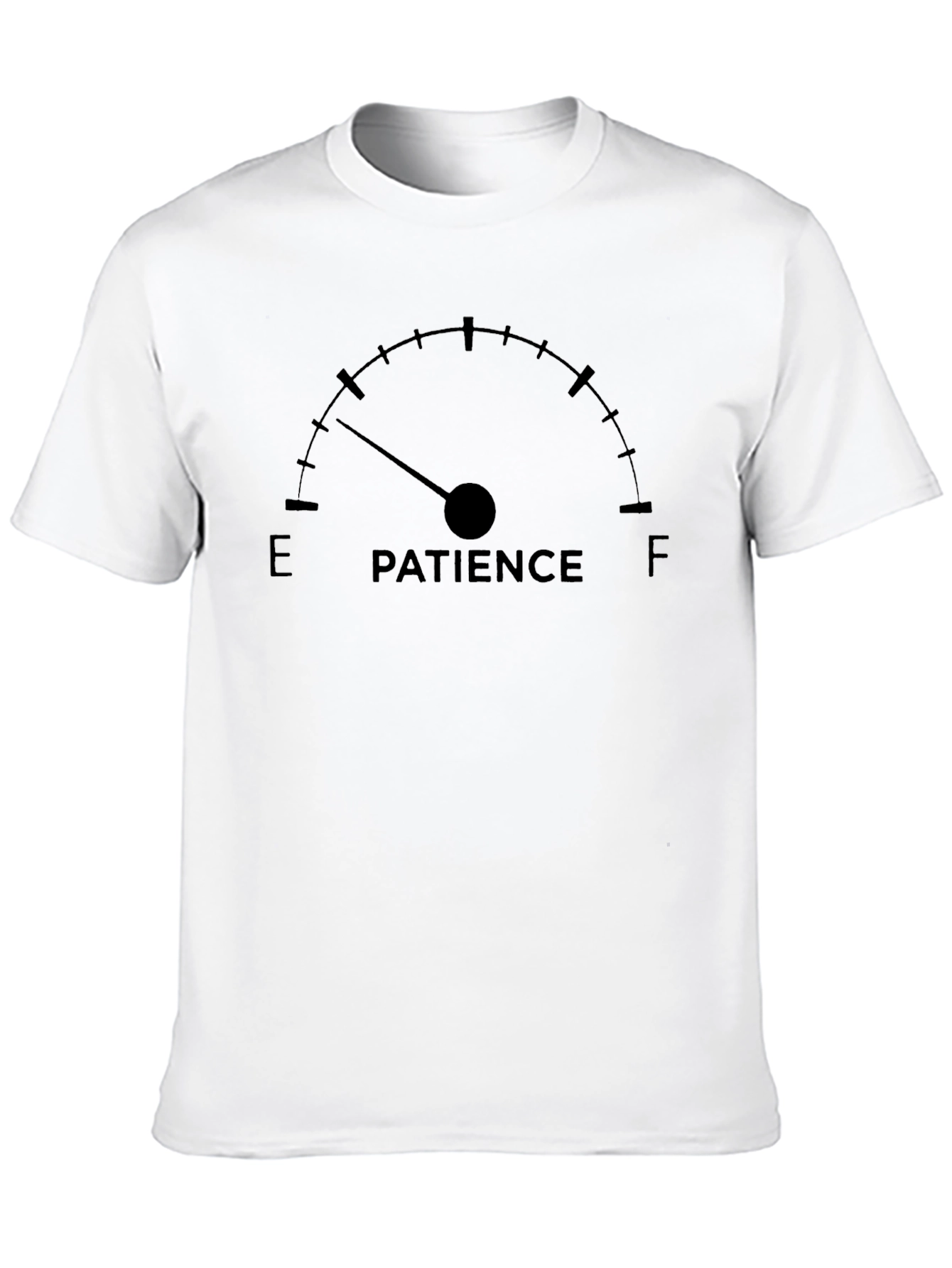 Patience Level Gauge Graphic T-Shirt - Black