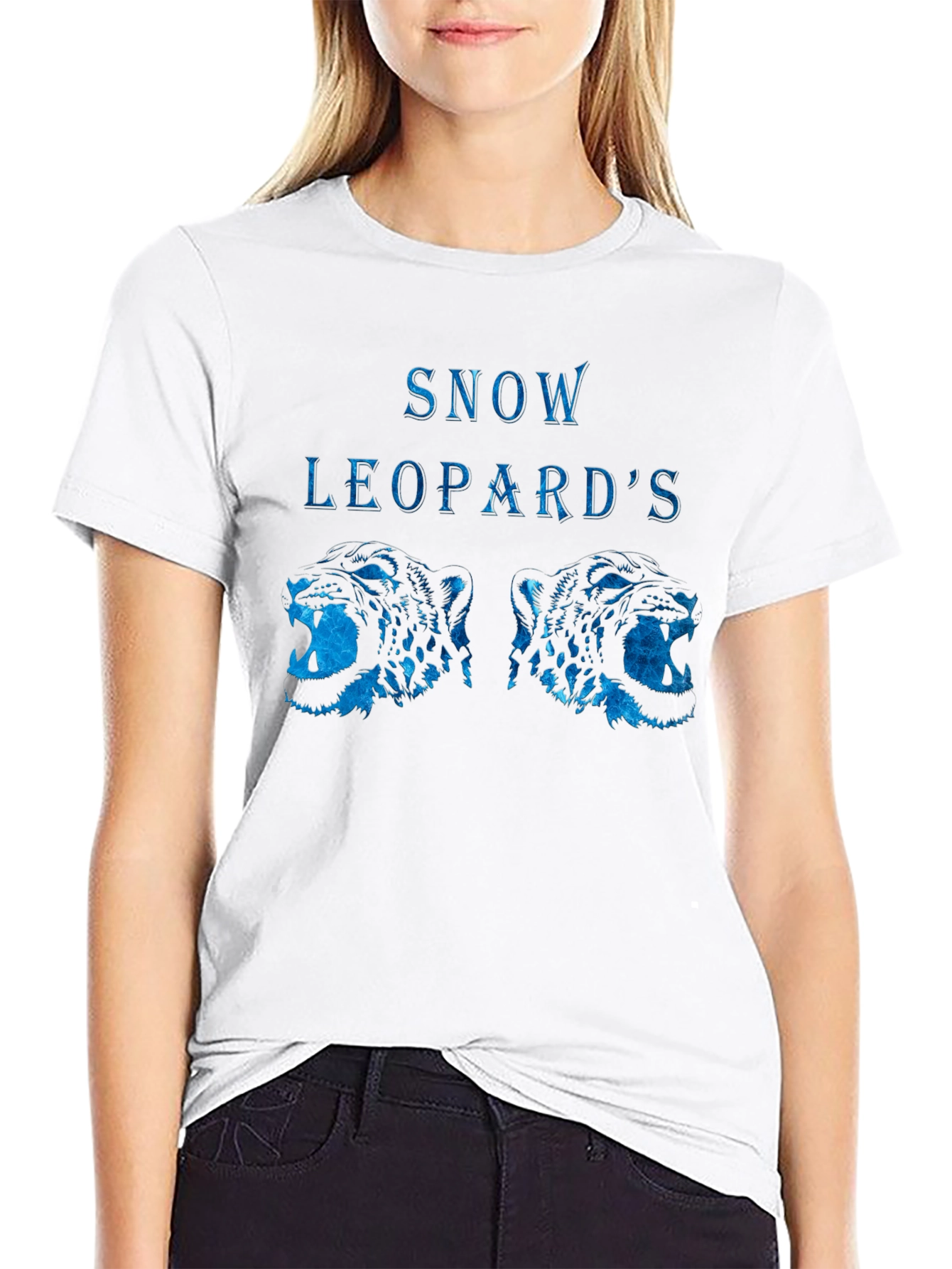 Snow Leopards T-Shirt Black