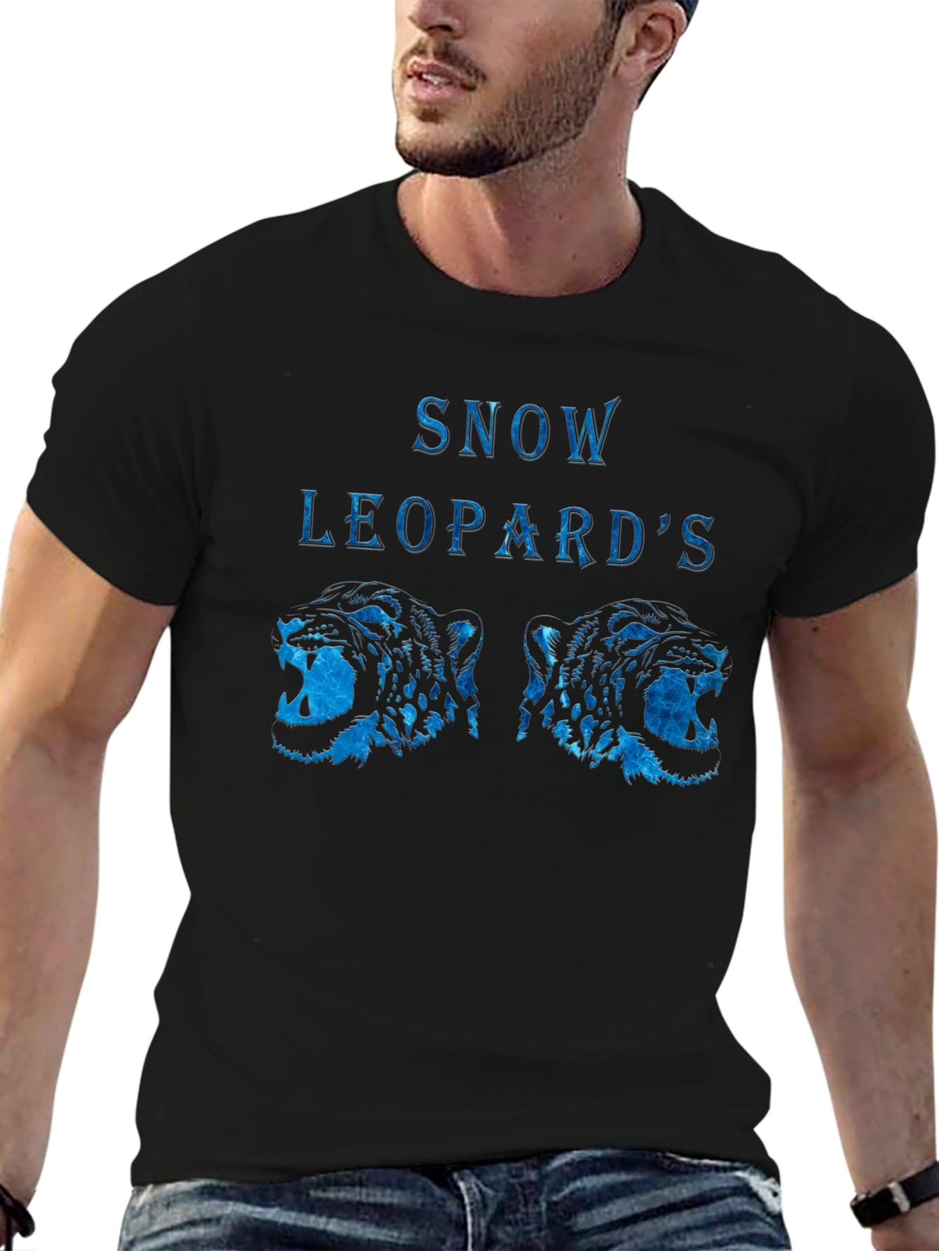 Snow Leopards T-Shirt Black