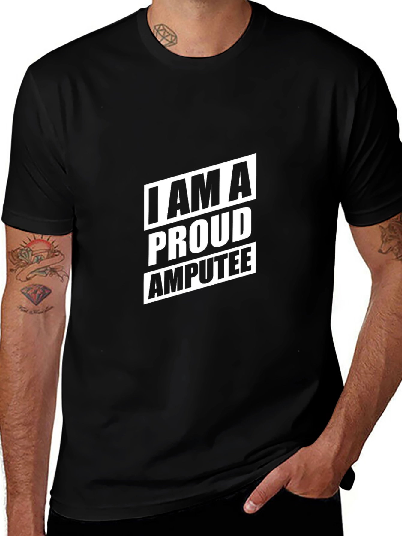 Proud Amputee Graphic T-Shirt - Black