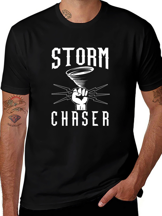 Storm Chaser Graphic Tee - Black Cotton Blend