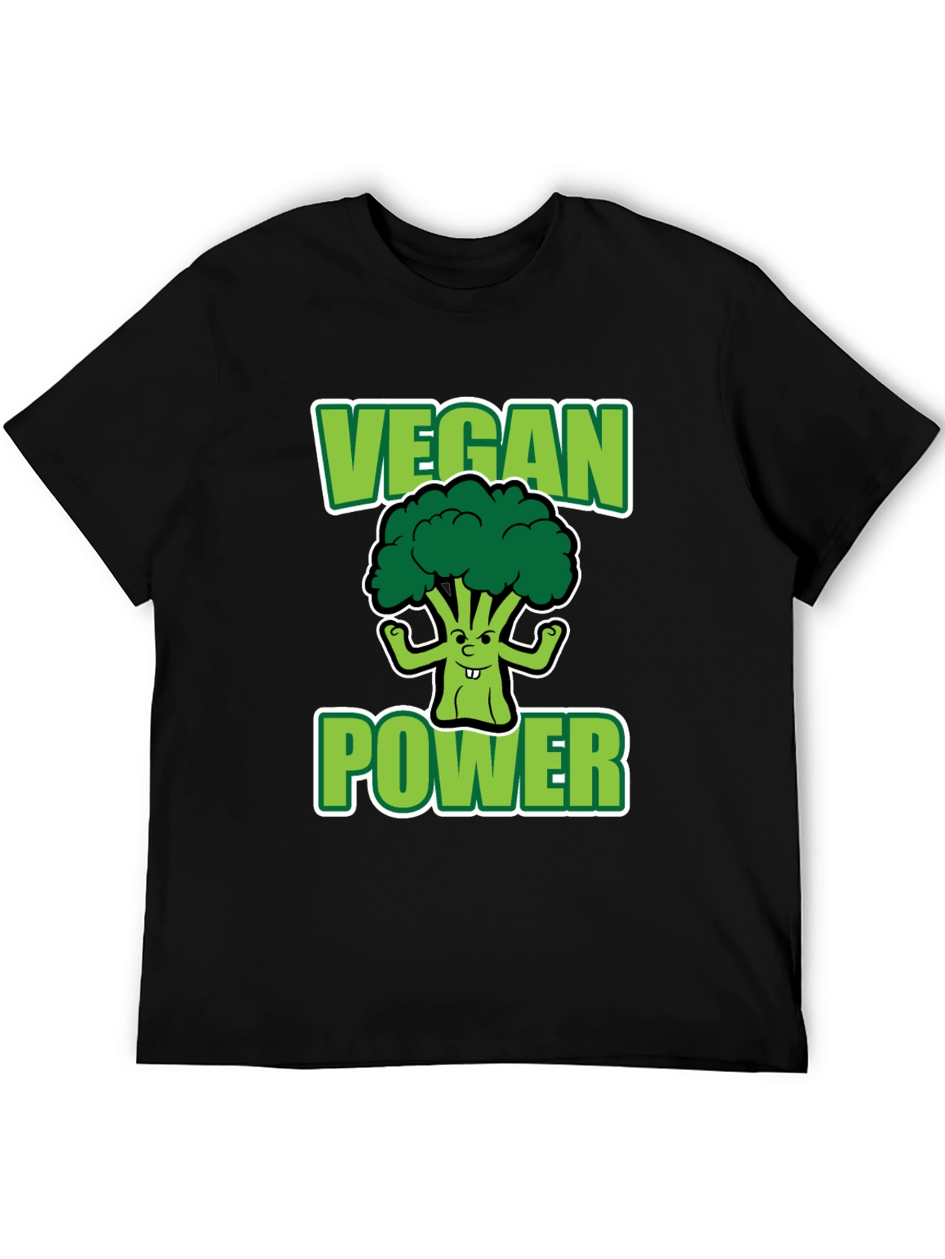 Vegan Power T-Shirt - Broccoli Graphic Tee
