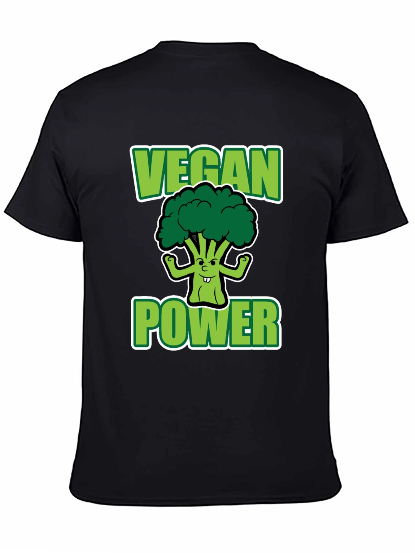 Vegan Power T-Shirt - Broccoli Graphic Tee