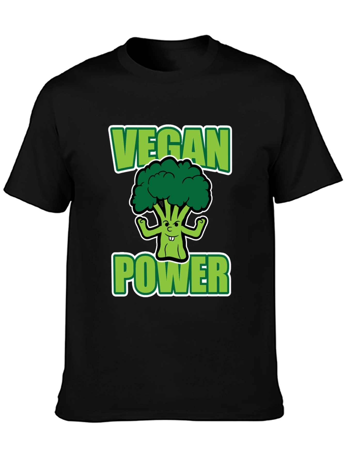 Vegan Power T-Shirt - Broccoli Graphic Tee