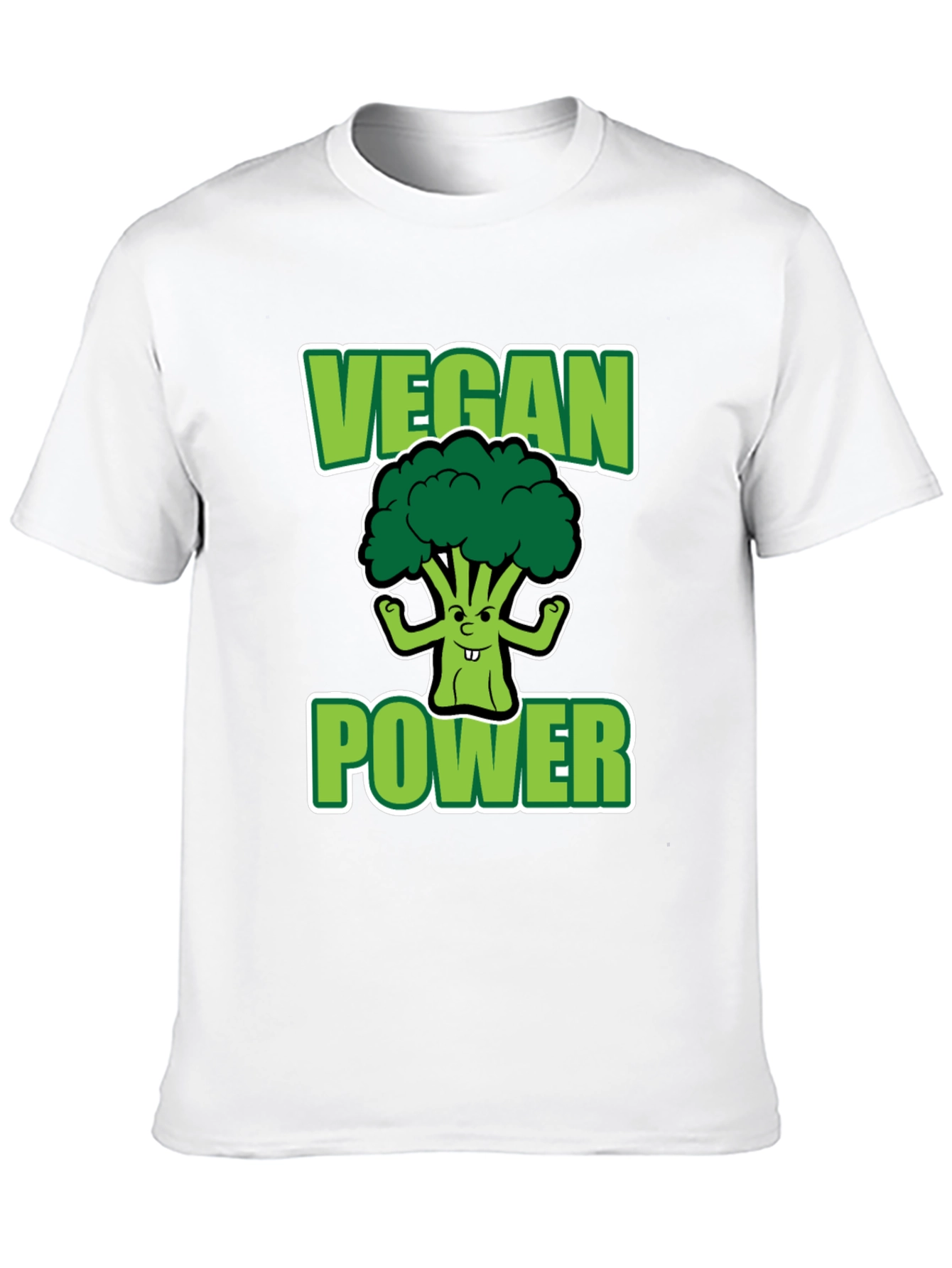 Vegan Power T-Shirt - Broccoli Graphic Tee