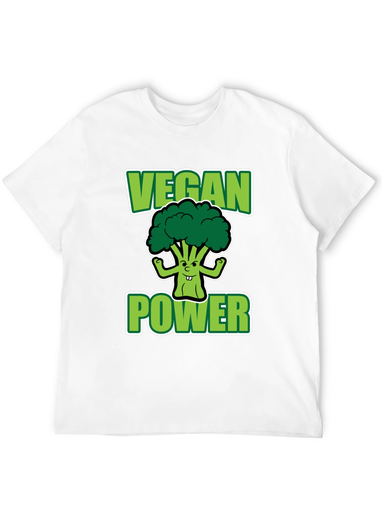 Vegan Power T-Shirt - Broccoli Graphic Tee