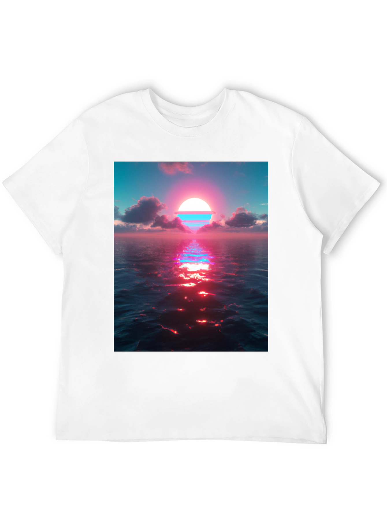 Sunset Ocean View Graphic Tee - Stylish Comfort